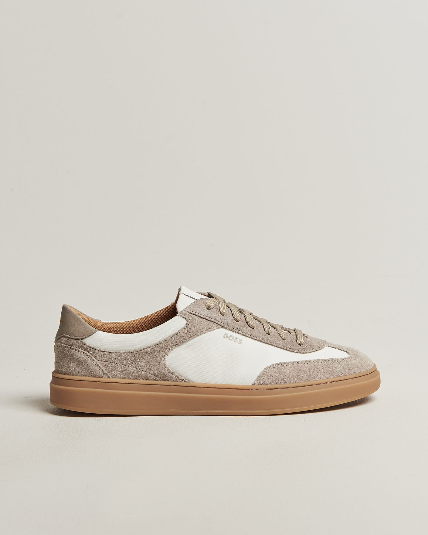 Homme | Baskets | BOSS BLACK | Kieran Suede/Nylon Sneaker Medium Beige