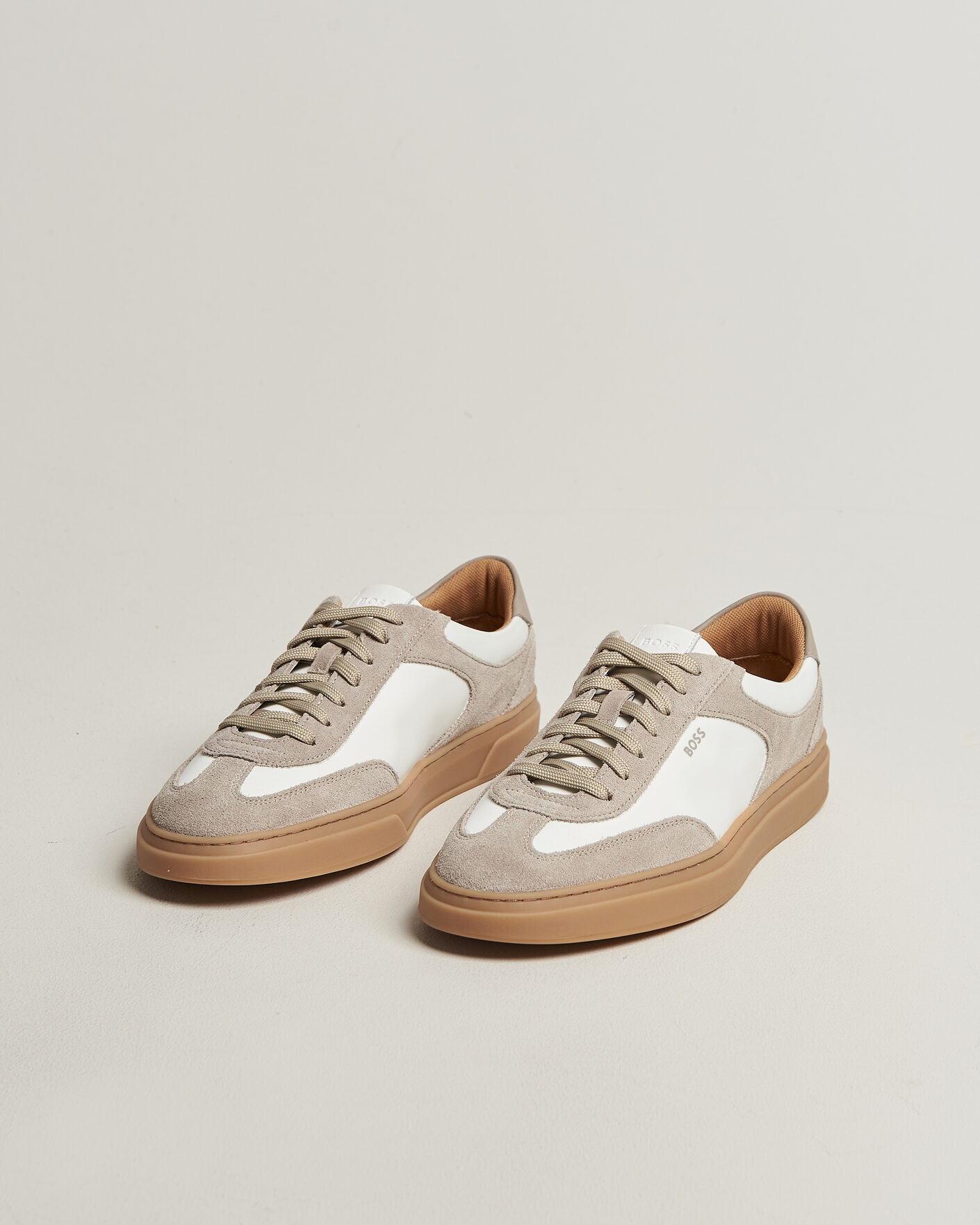 Homme | Baskets | BOSS BLACK | Kieran Suede/Nylon Sneaker Medium Beige