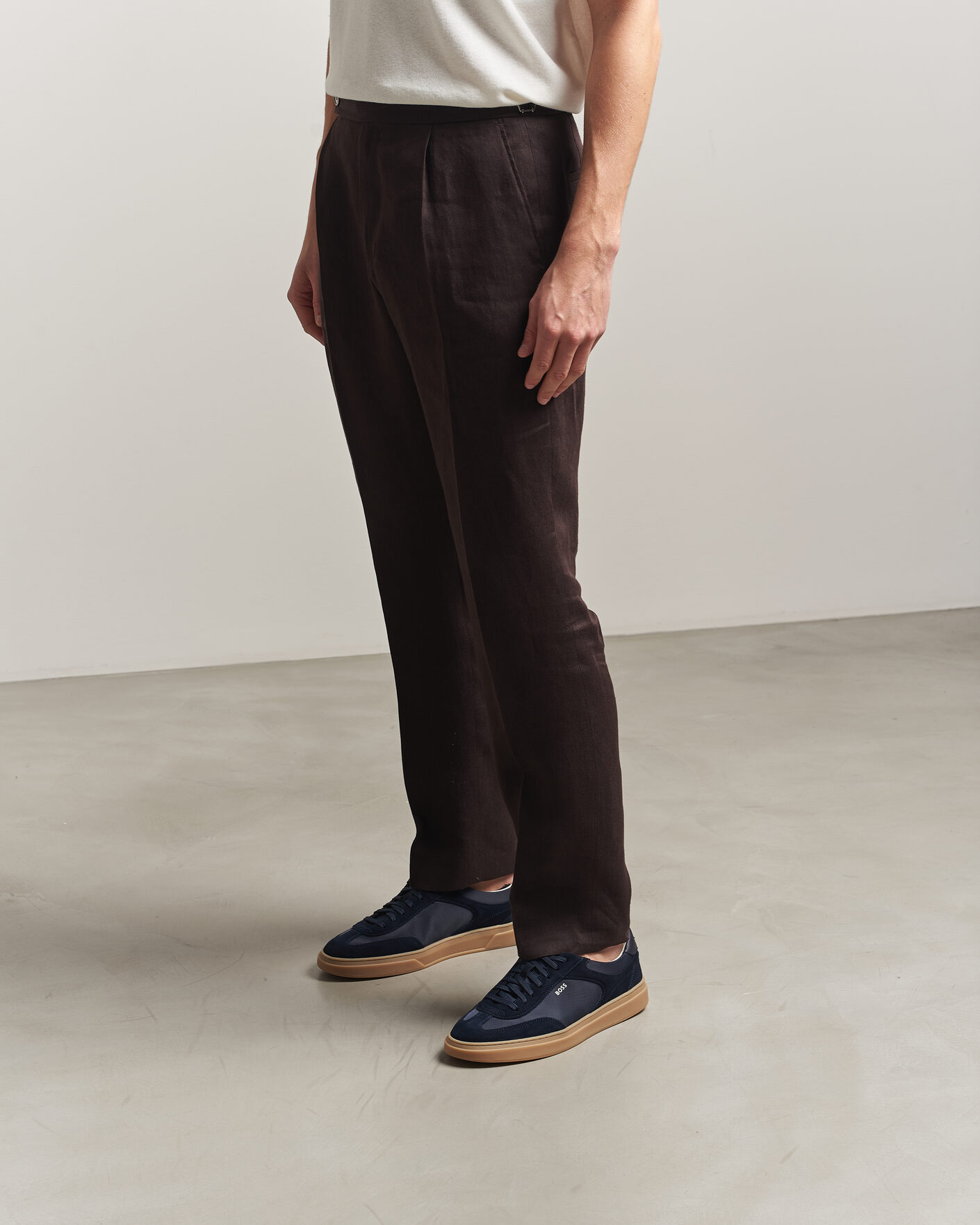 Homme | Baskets | BOSS BLACK | Kieran Suede/Nylon Sneaker Dark Blue