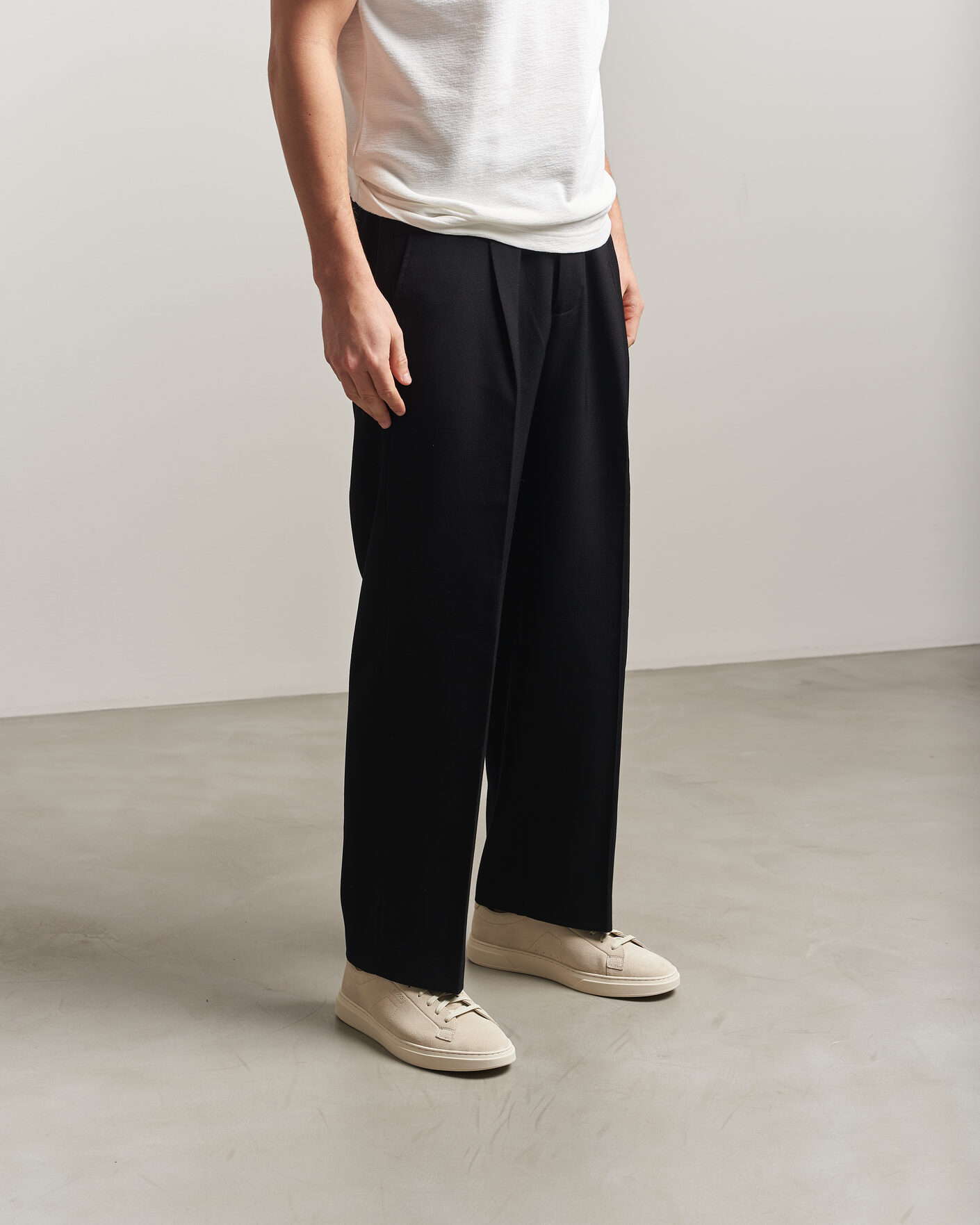 Homme | Baskets | BOSS BLACK | Kieran Suede Sneaker Open White