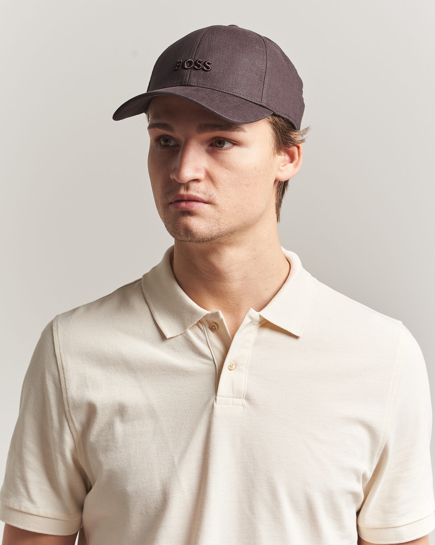Homme | Bobs Et Casquettes | BOSS BLACK | Zed Linen Cap Dark Brown