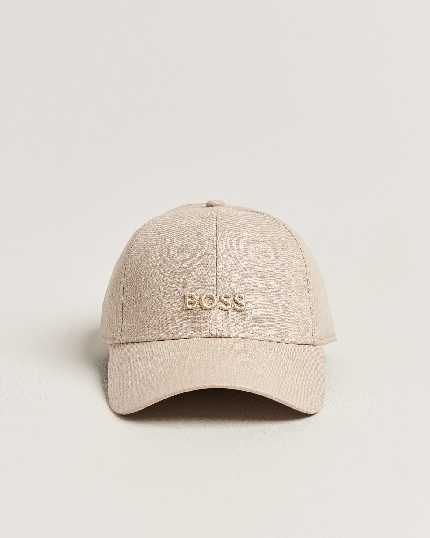 Homme | Bobs Et Casquettes | BOSS BLACK | Zed Linen Cap Open Beige