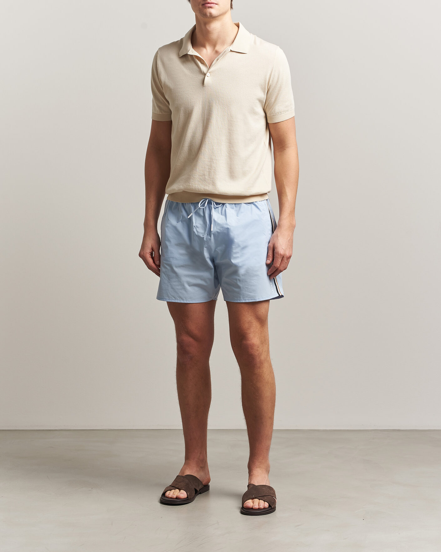 Homme | Maillots De Bain | BOSS BLACK | Iconic Swimshorts Light Blue