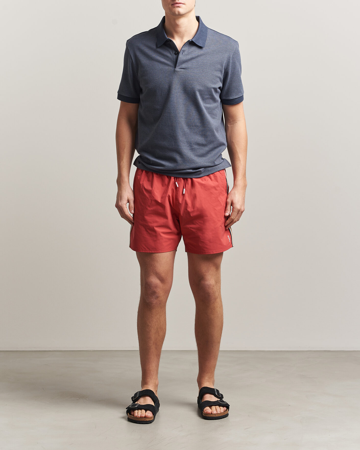 Homme | Maillots De Bain | BOSS BLACK | Iconic Swimshorts Dark Red