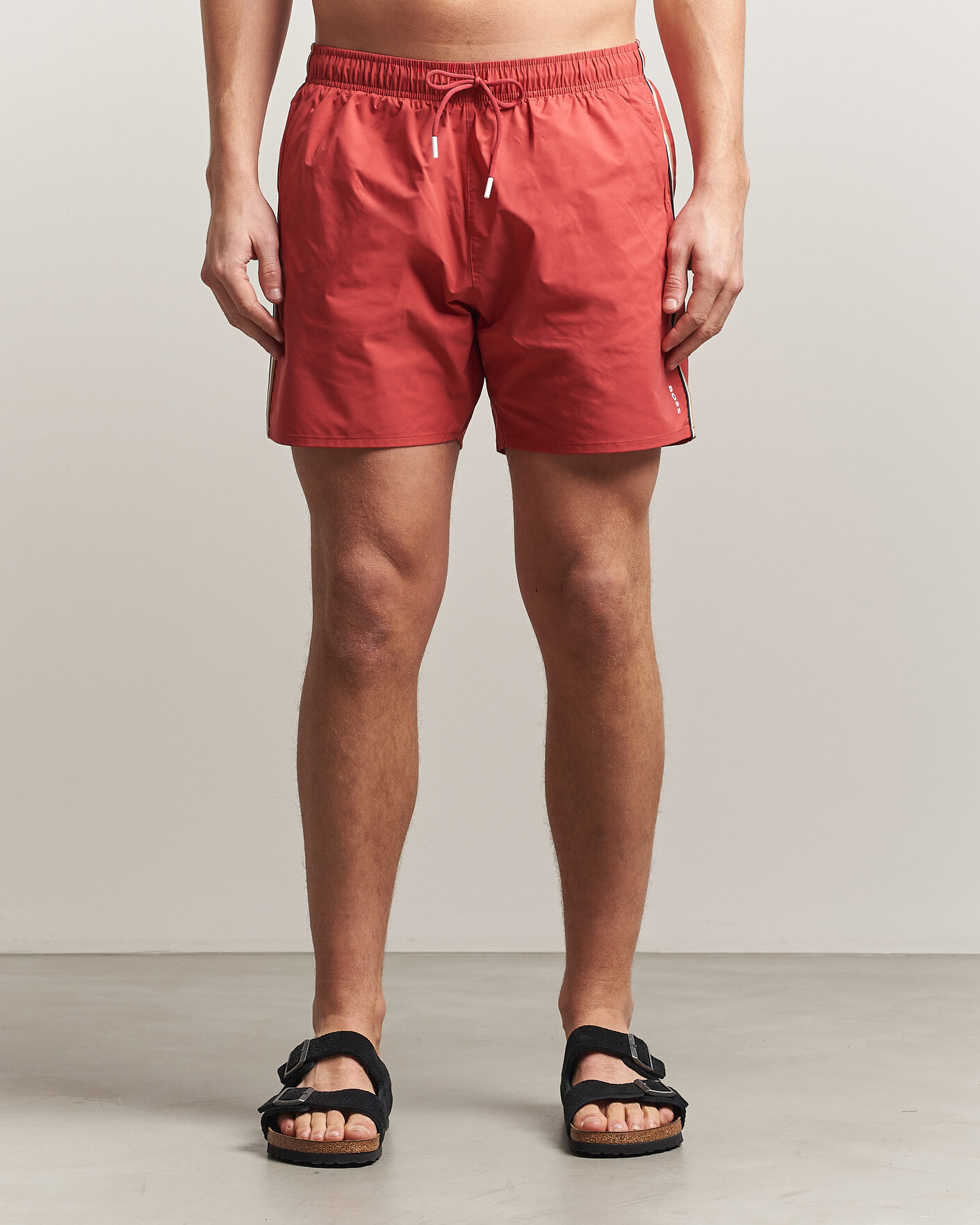 Homme | Maillots De Bain | BOSS BLACK | Iconic Swimshorts Dark Red