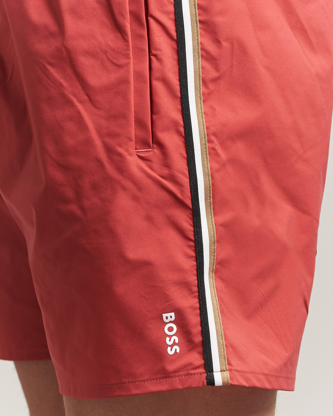 Homme | Maillots De Bain | BOSS BLACK | Iconic Swimshorts Dark Red