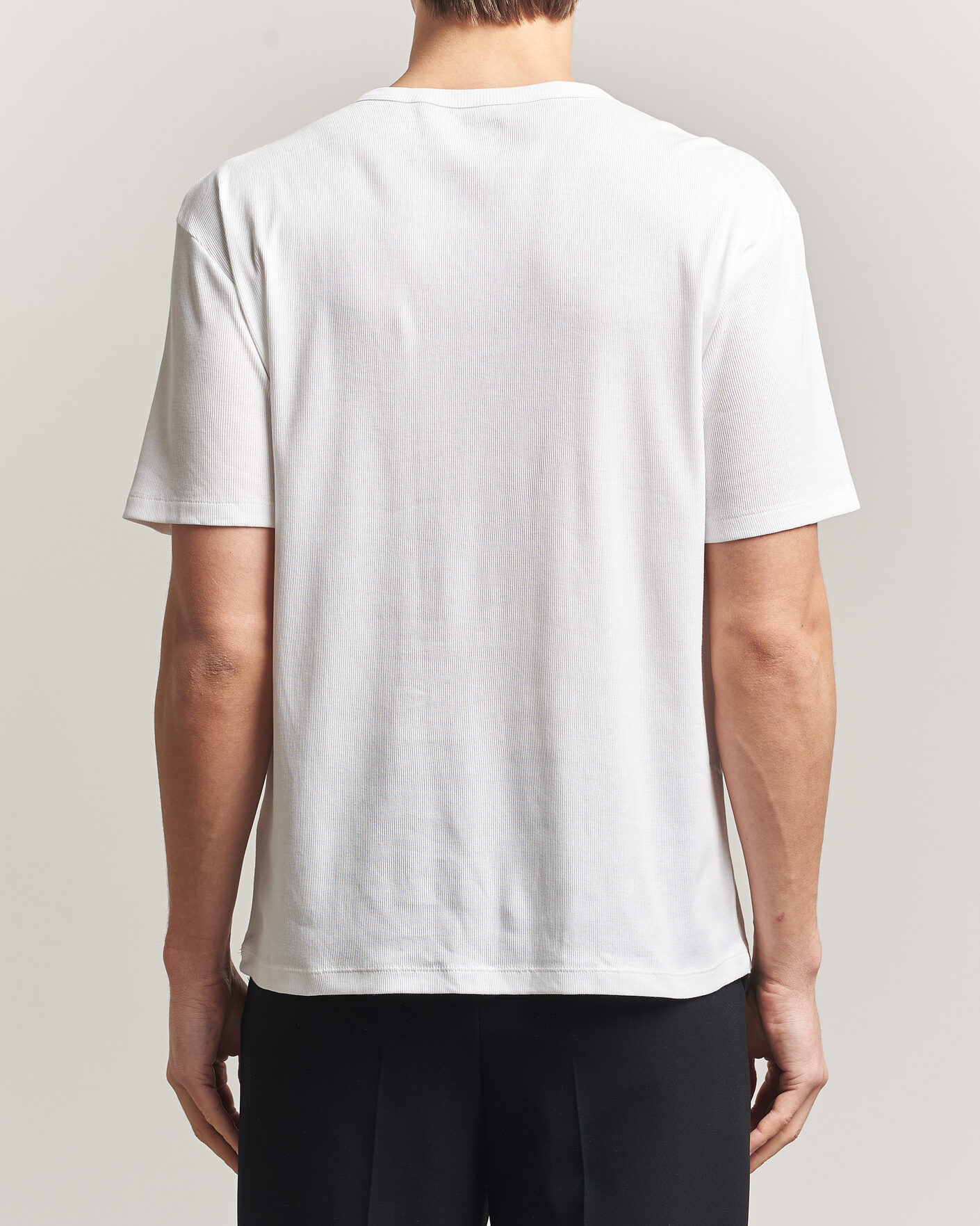 Homme | T-shirts | BOSS BLACK | 2-Pack Ribbed T-Shirt White