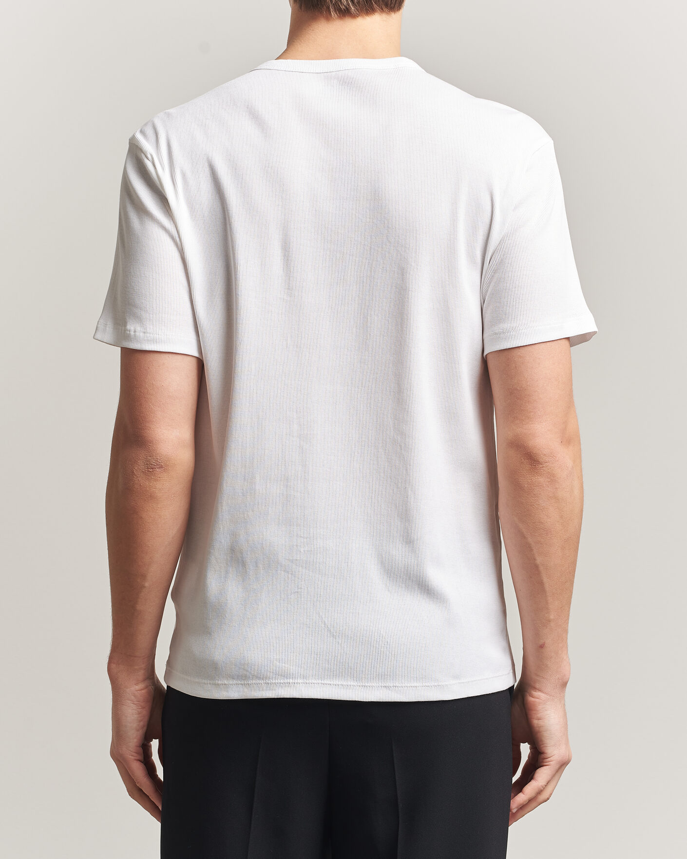 Homme | T-shirts | BOSS BLACK | 2-Pack Ribbed T-Shirt White/Black