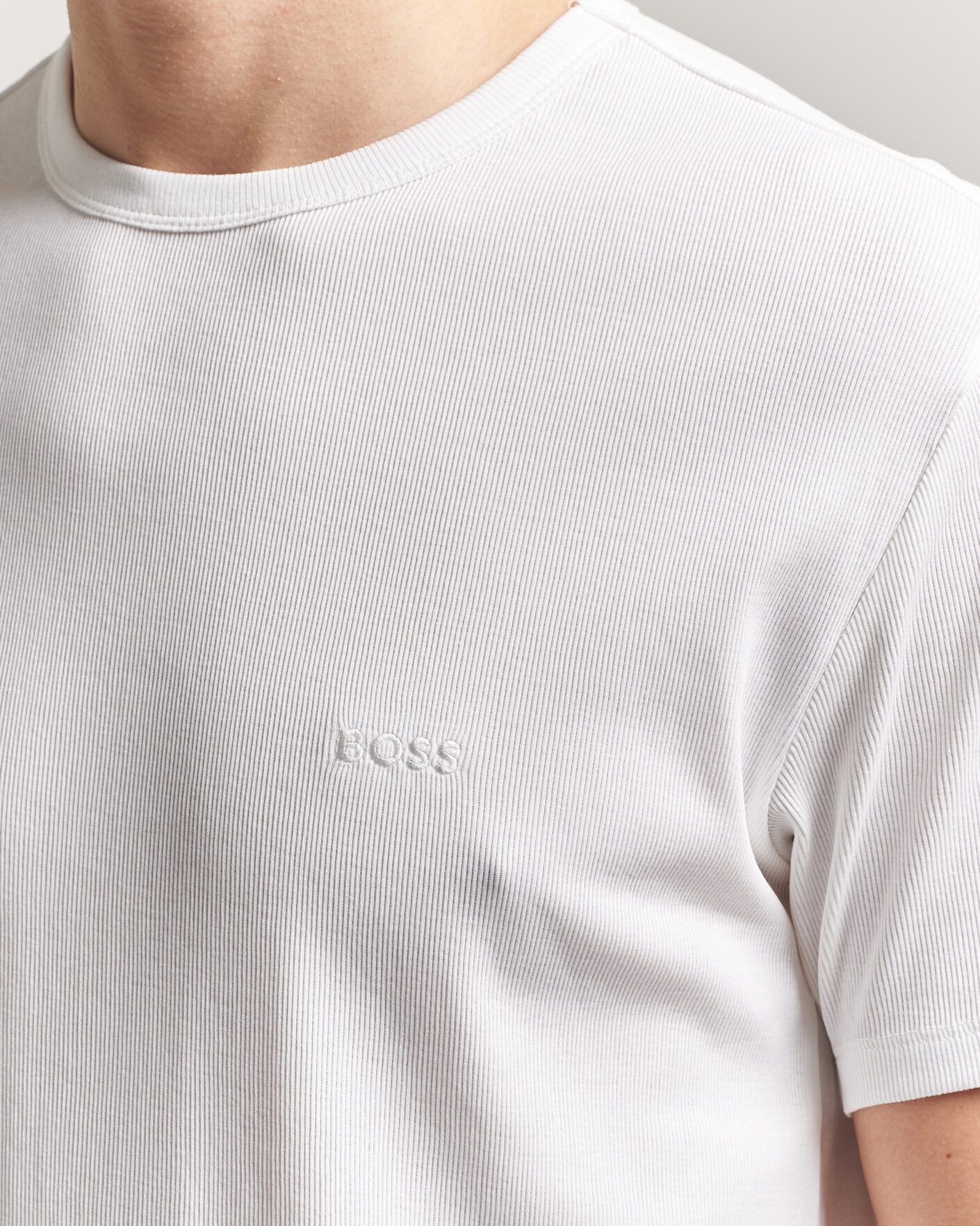 Homme | T-shirts | BOSS BLACK | 2-Pack Ribbed T-Shirt White/Black