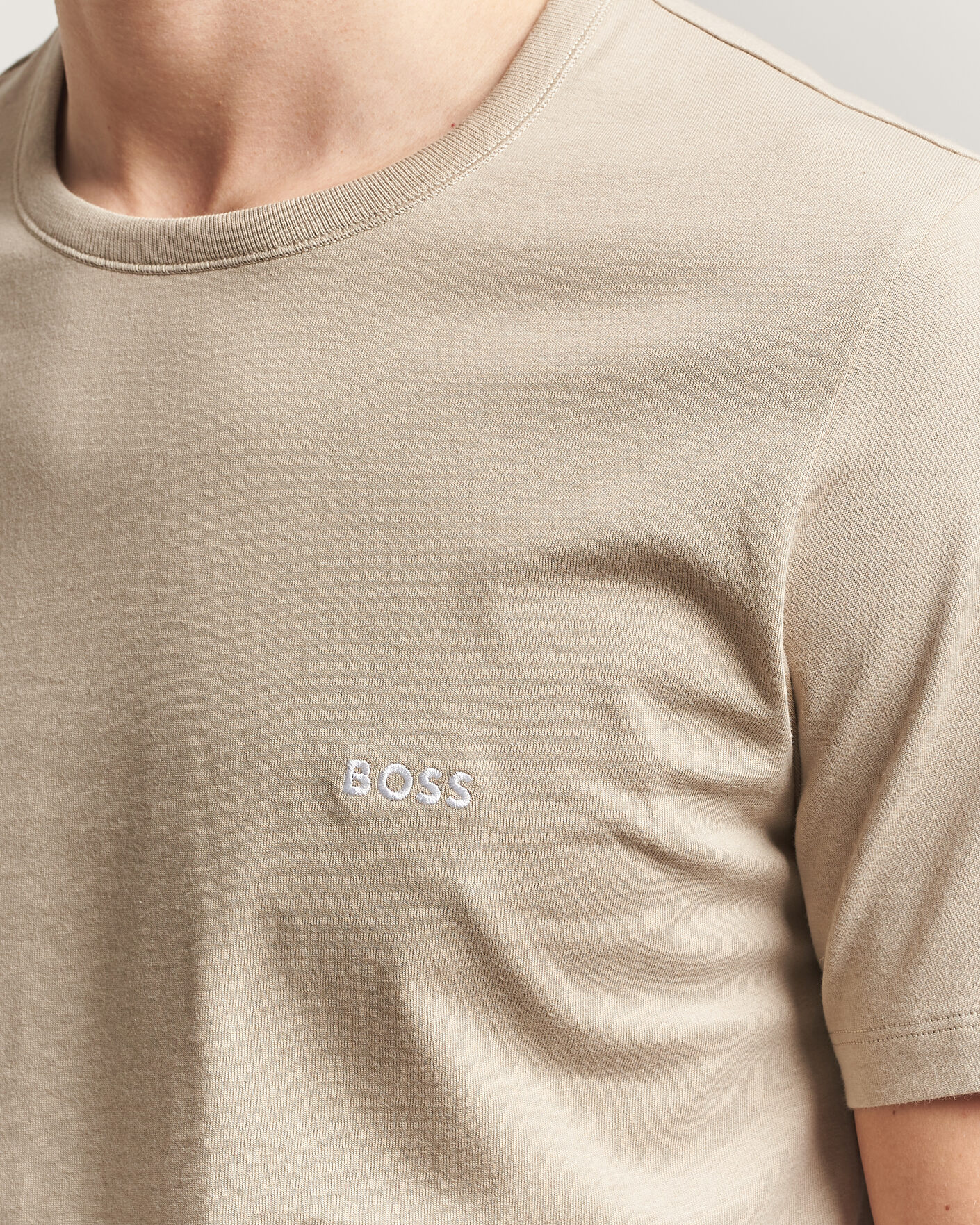 Homme | T-shirts | BOSS BLACK | 3-Pack Crew Neck T-Shirt White/Blue/Beige