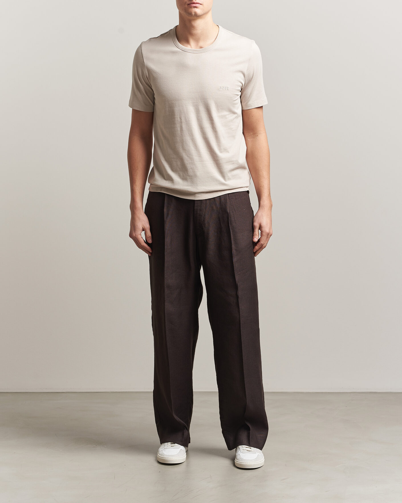 Homme | T-shirts | BOSS BLACK | 3-Pack Crew Neck T-Shirt Grey/Beige/Black