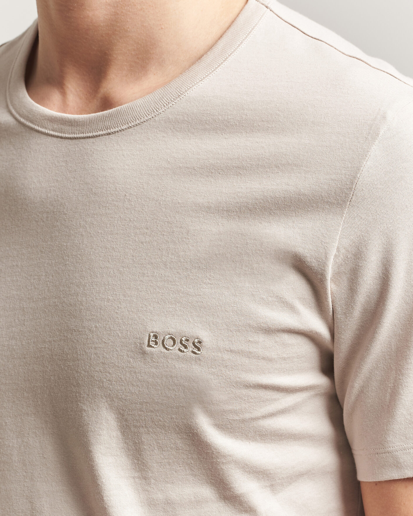 Homme | T-shirts | BOSS BLACK | 3-Pack Crew Neck T-Shirt Grey/Beige/Black