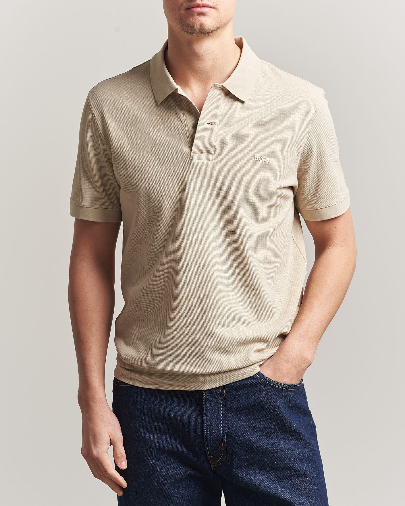 Homme | Polos | BOSS BLACK | Pallas Polo Open Beige