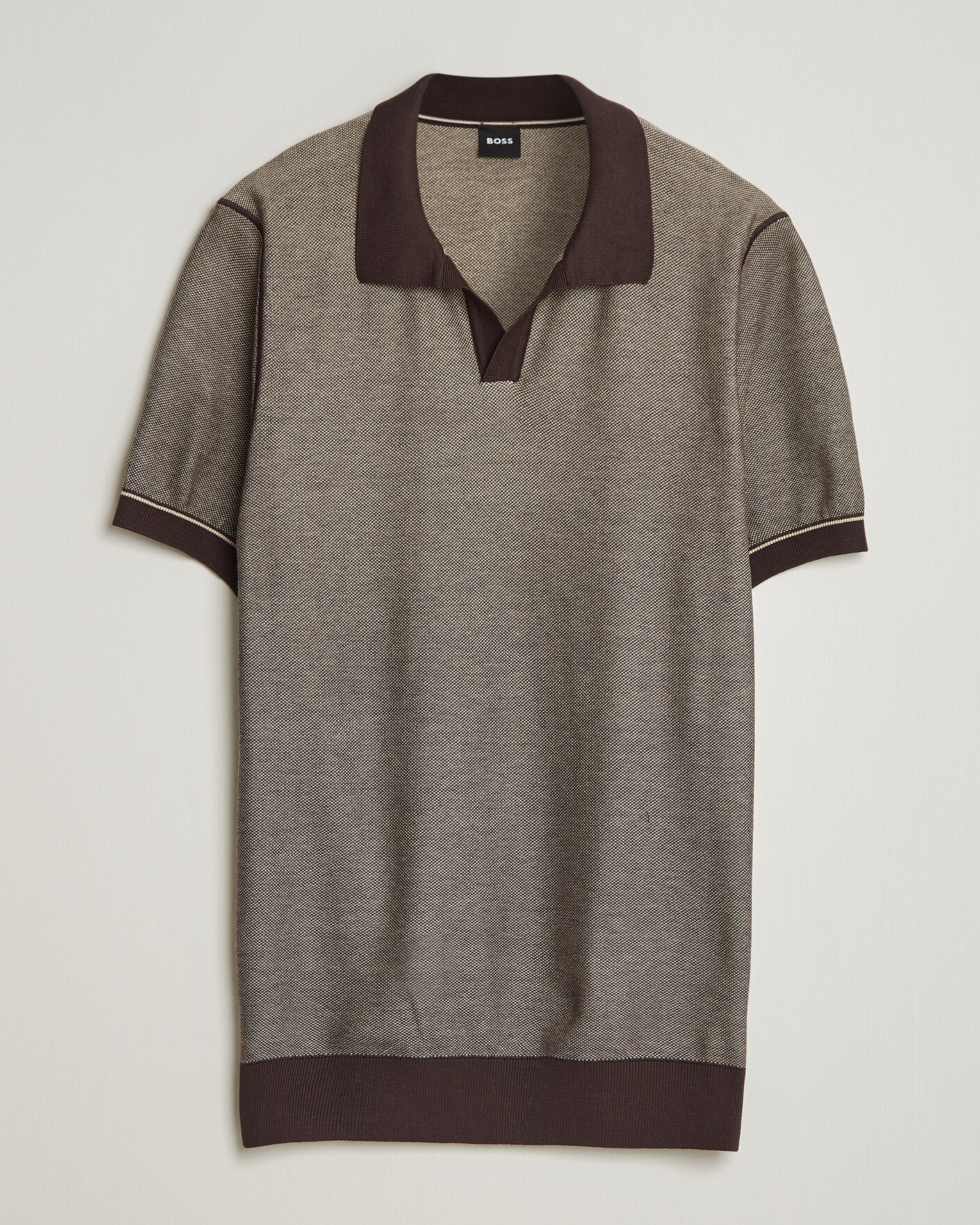 Homme | Polos | BOSS BLACK | Narciso Knitted Polo Dark Brown