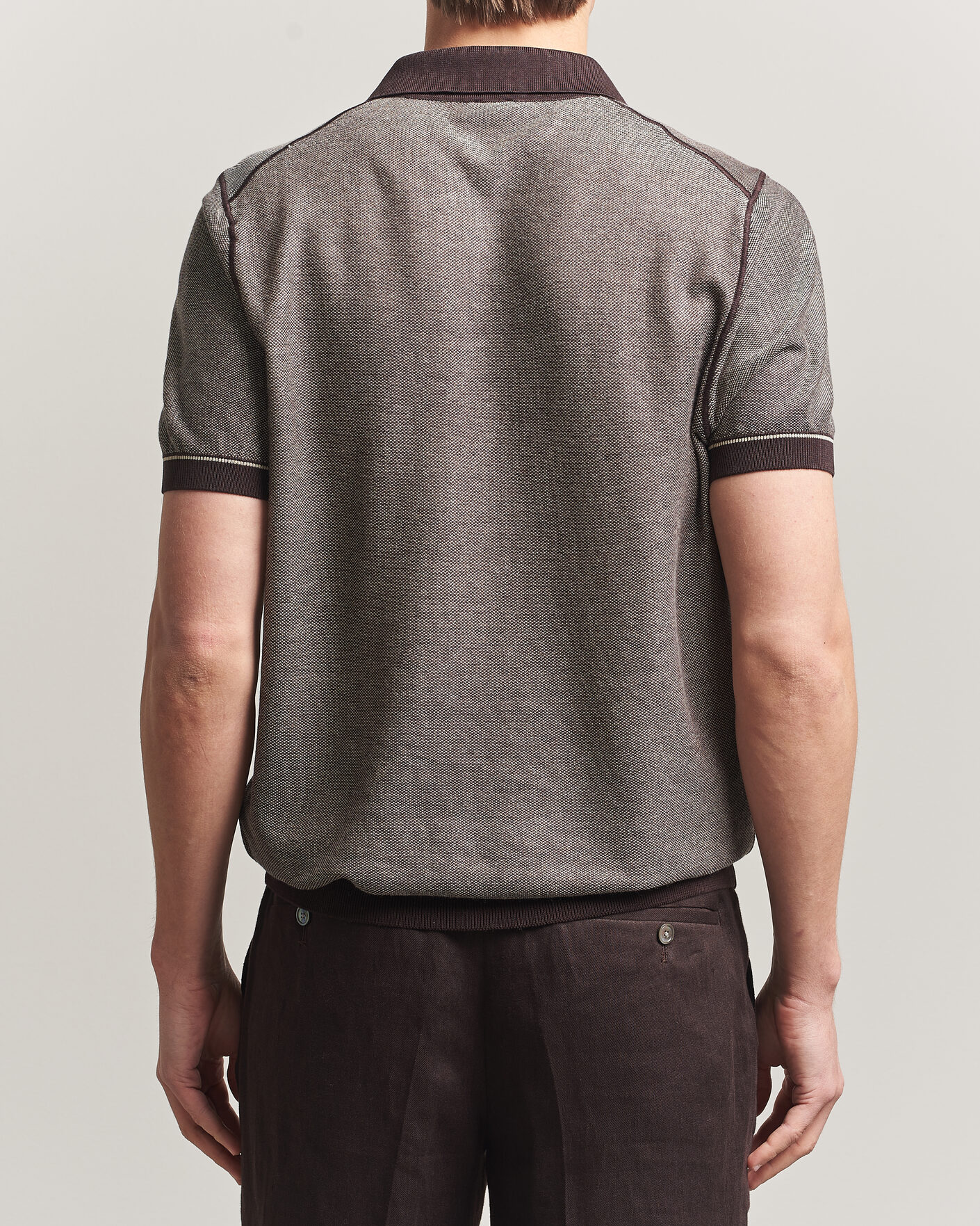 Homme | Polos | BOSS BLACK | Narciso Knitted Polo Dark Brown