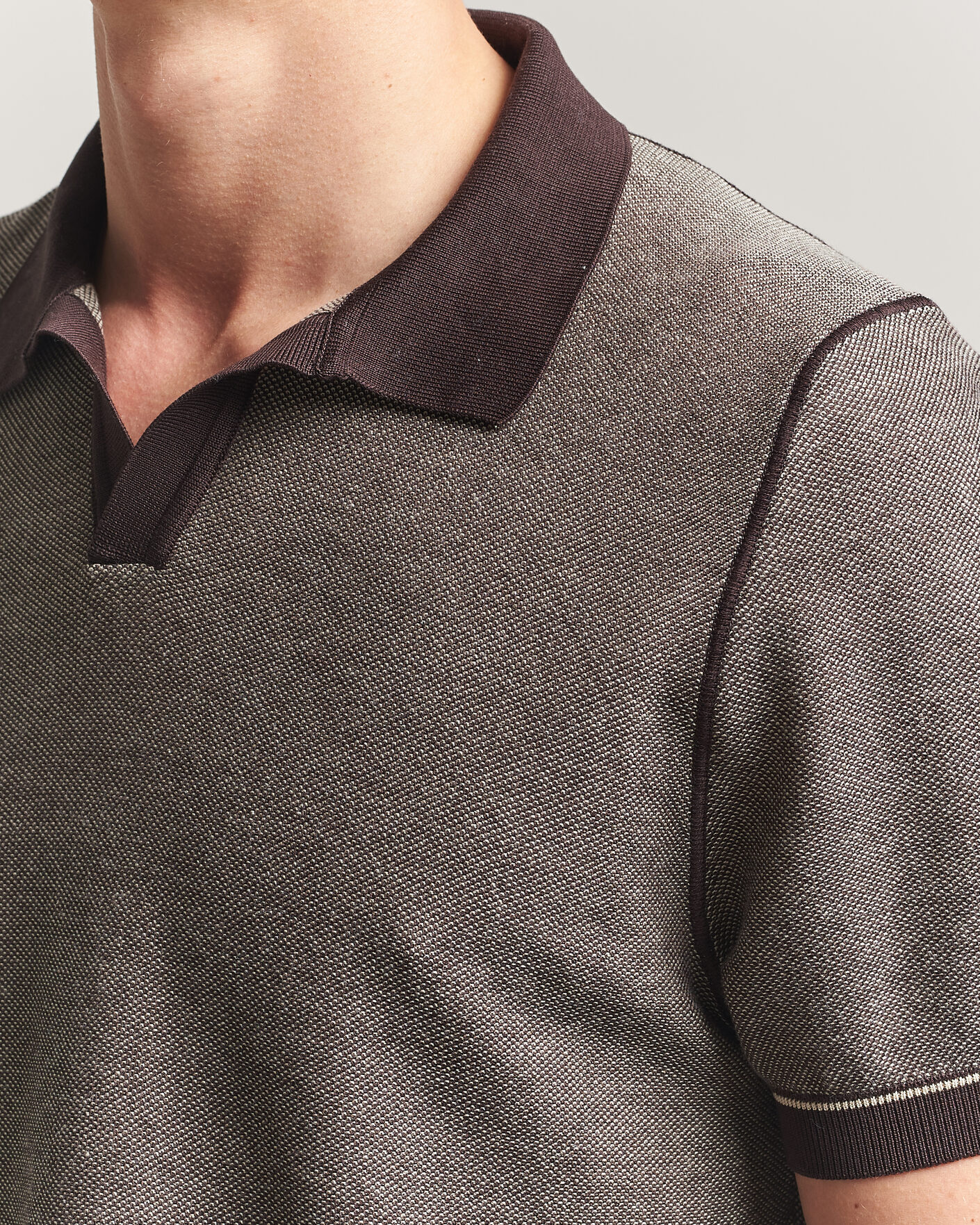 Homme | Polos | BOSS BLACK | Narciso Knitted Polo Dark Brown