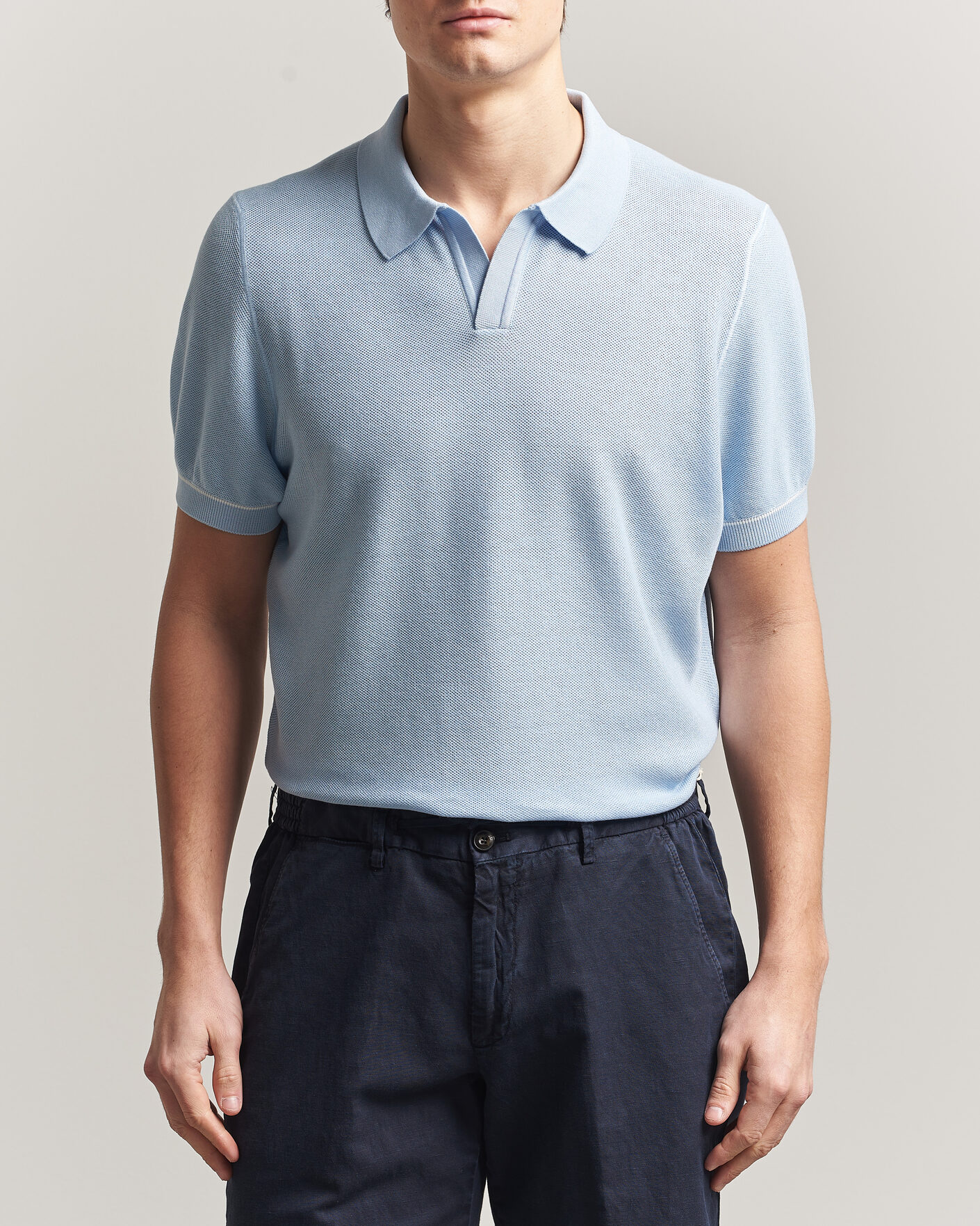 Homme | Polos | BOSS BLACK | Narciso Knitted Polo Light Blue