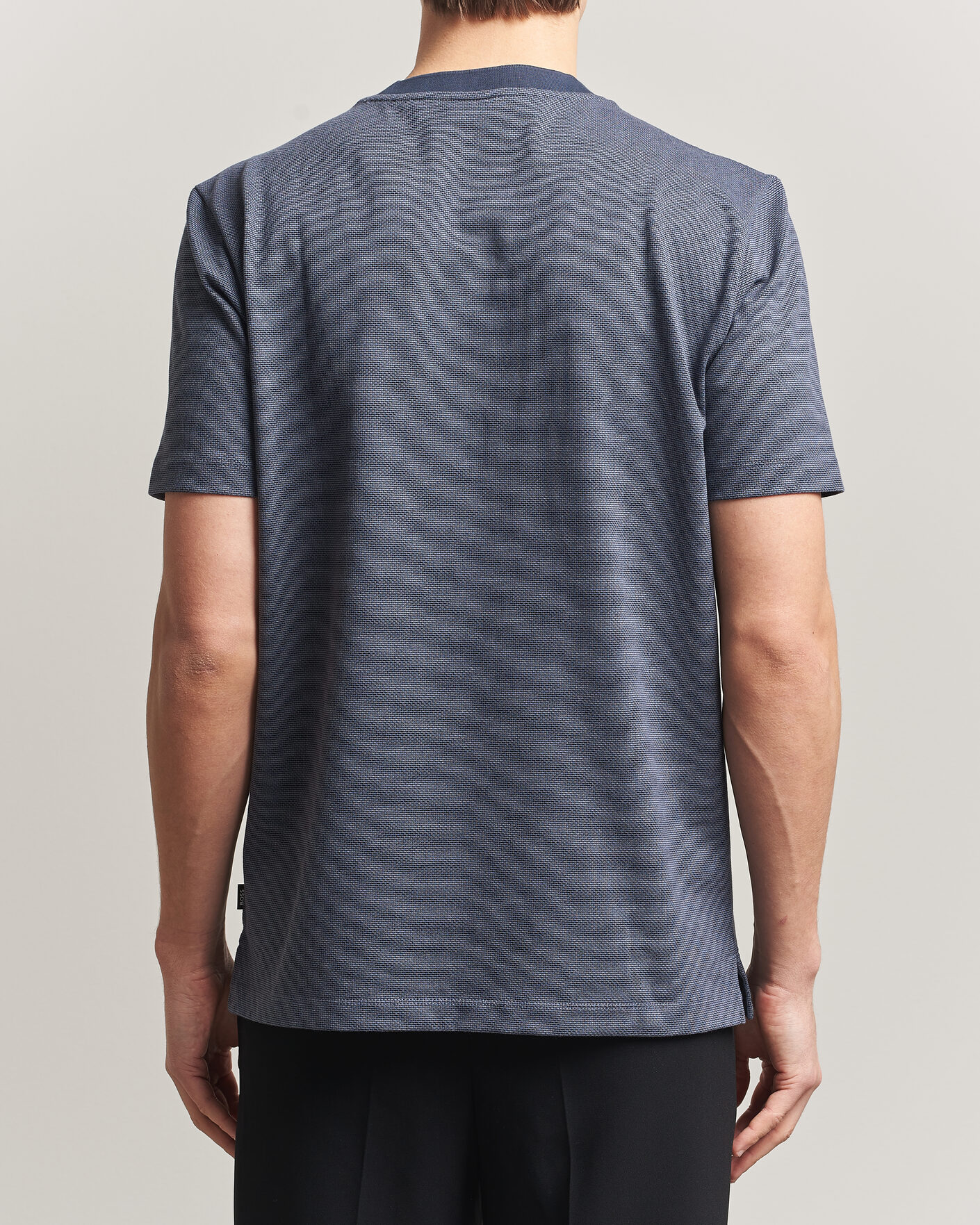 Homme | T-shirts | BOSS BLACK | Thompson Structured T-Shirt Dark Blue