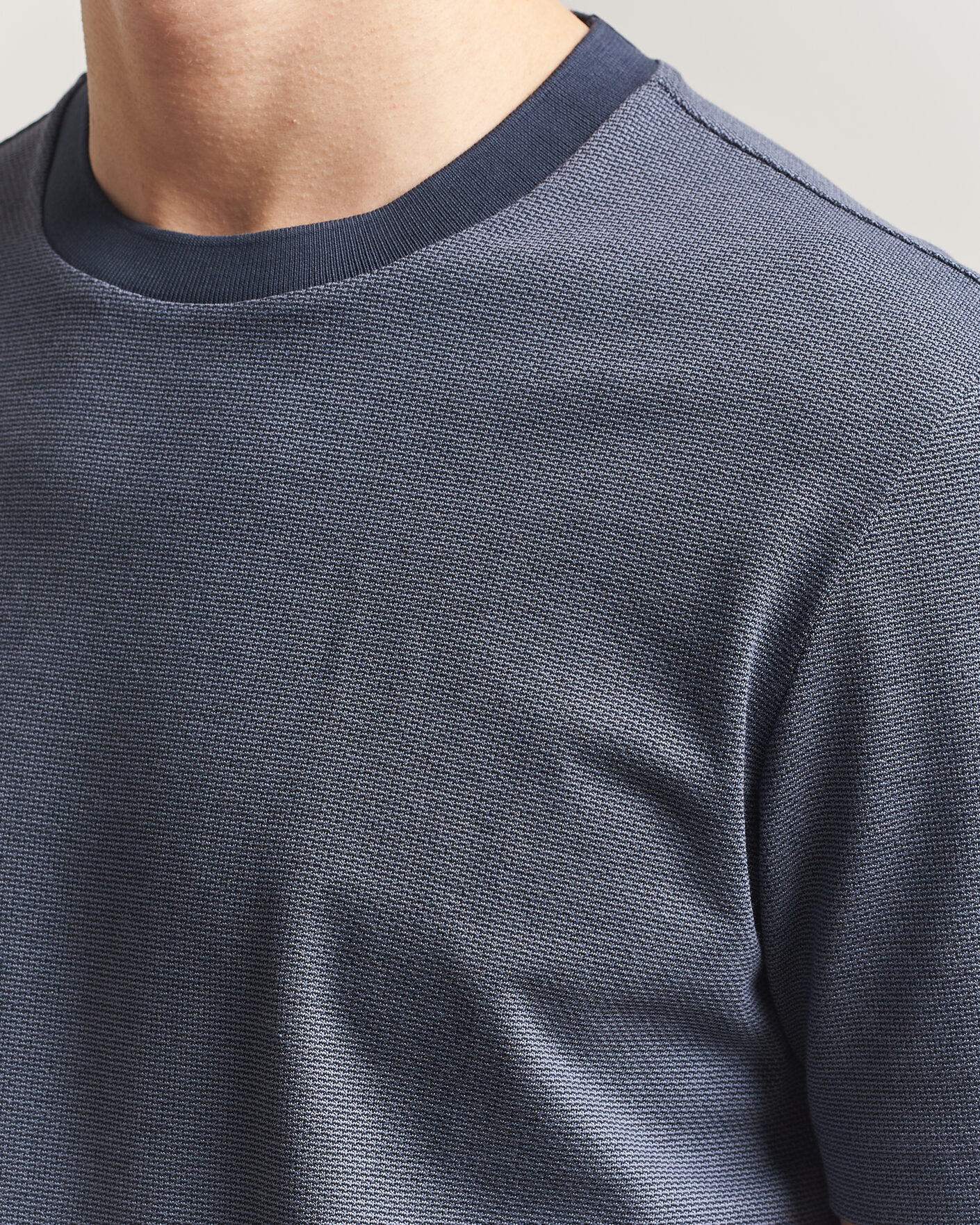 Homme | T-shirts | BOSS BLACK | Thompson Structured T-Shirt Dark Blue