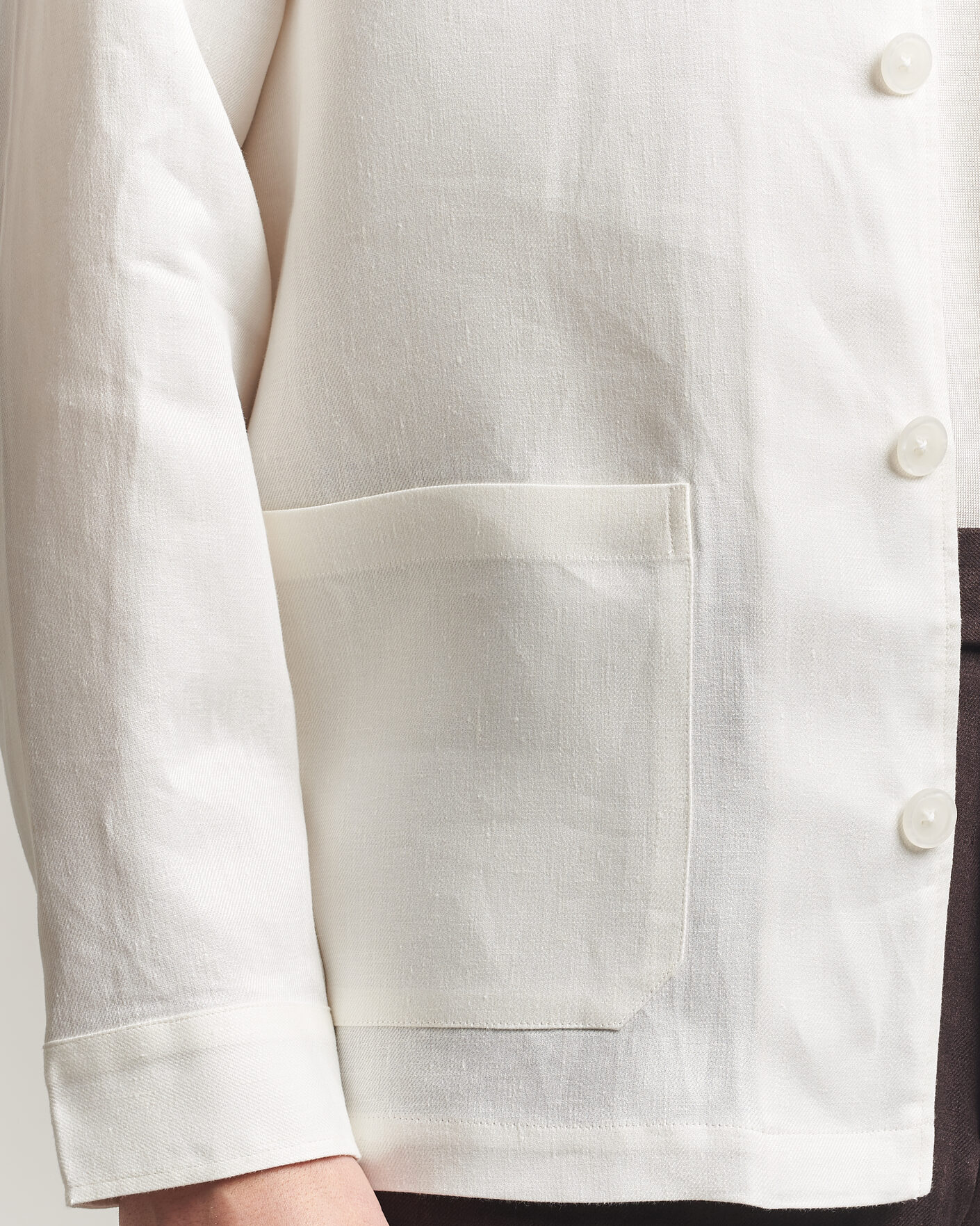 Homme | Chemises | BOSS BLACK | Cai Linen Overshirt White