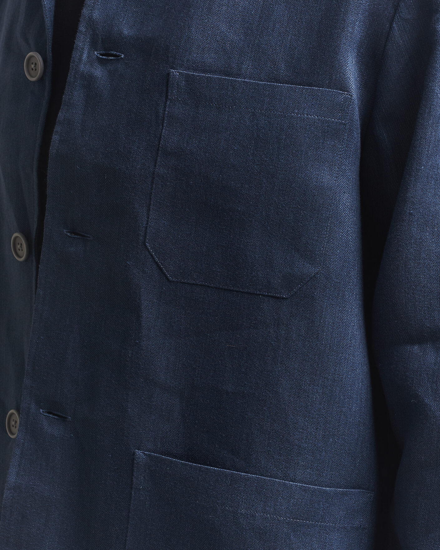 Homme | Chemises | BOSS BLACK | Cai Linen Overshirt Dark Blue