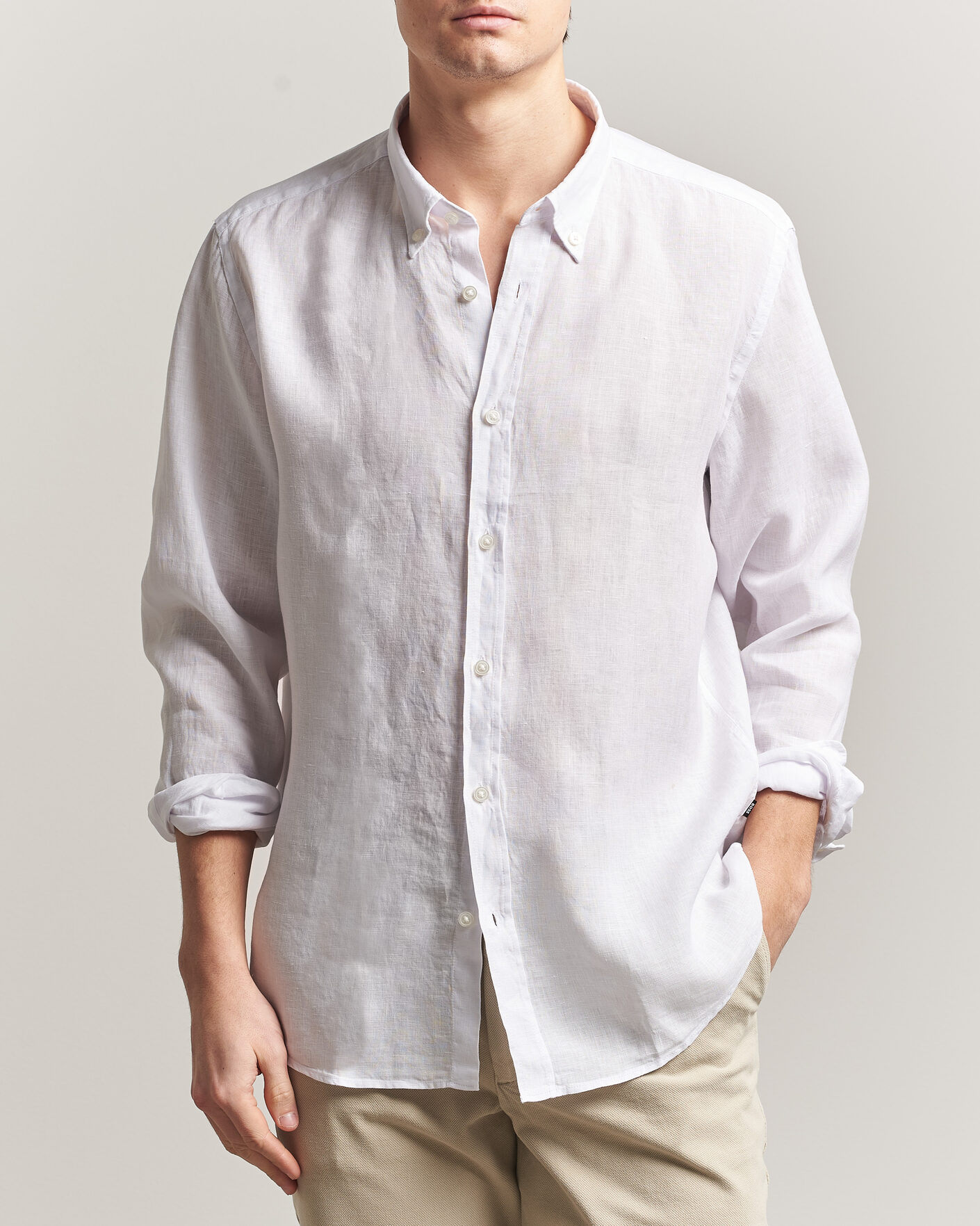 Homme | Chemises | BOSS BLACK | Liam Linen Shirt White