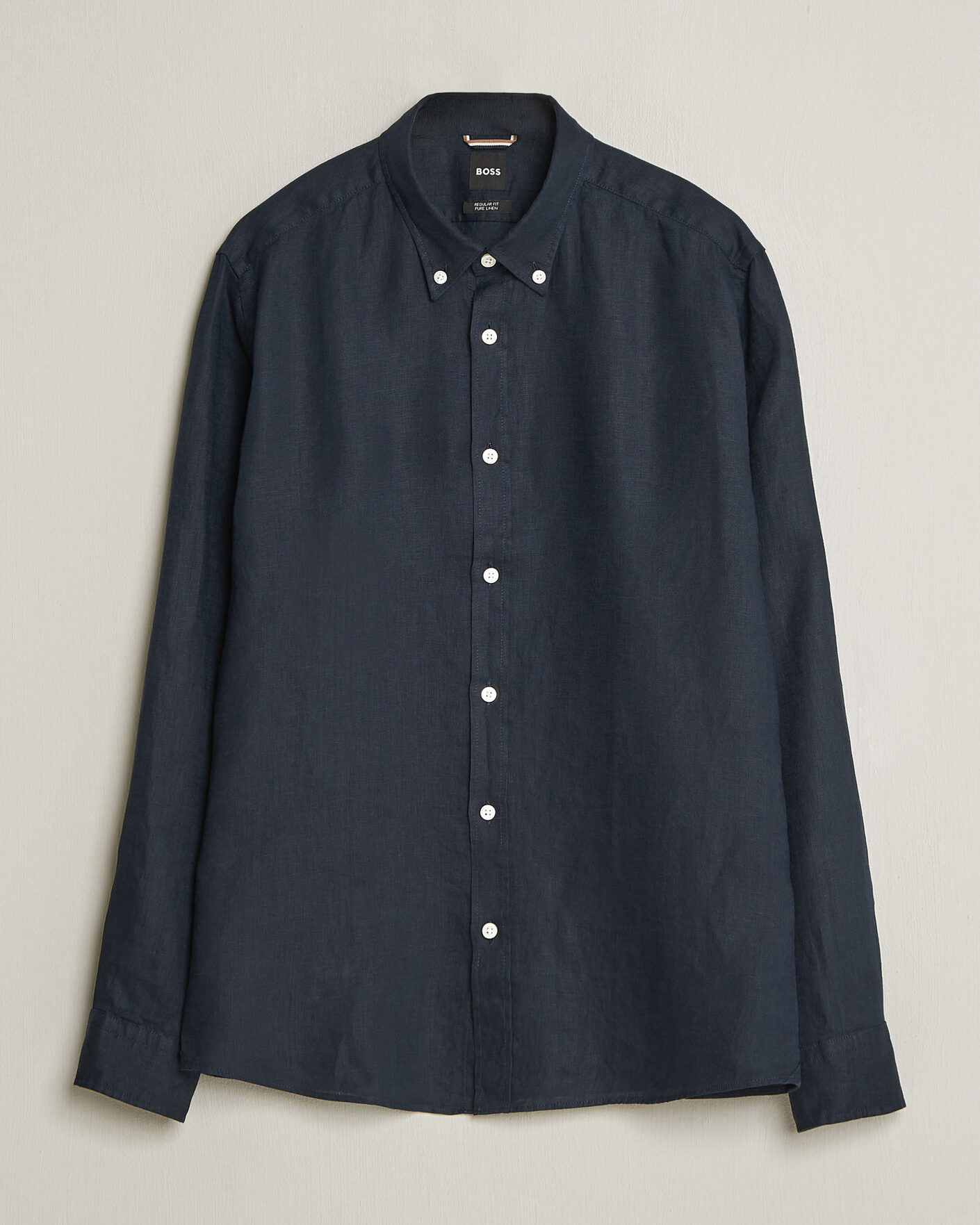 Homme | Chemises | BOSS BLACK | Liam Linen Shirt Dark Blue