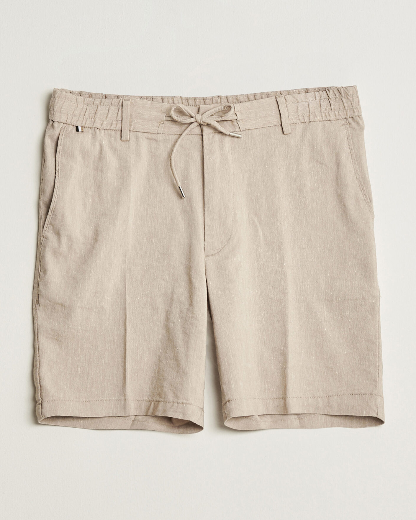 Homme | Shorts | BOSS BLACK | Kane Linen Drawstring Shorts Open Beige