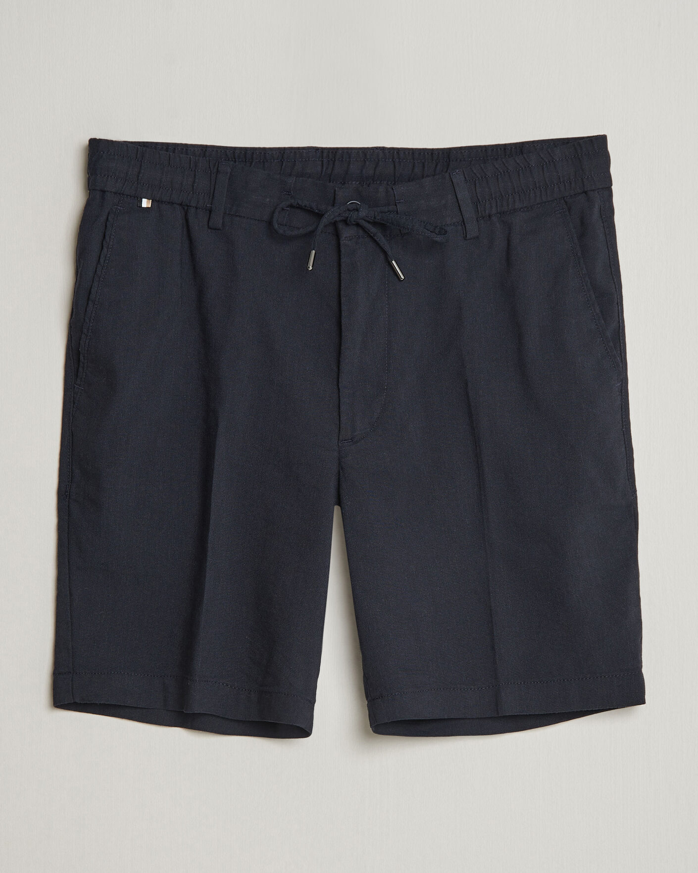Homme | Shorts | BOSS BLACK | Kane Linen Drawstring Shorts Dark Blue