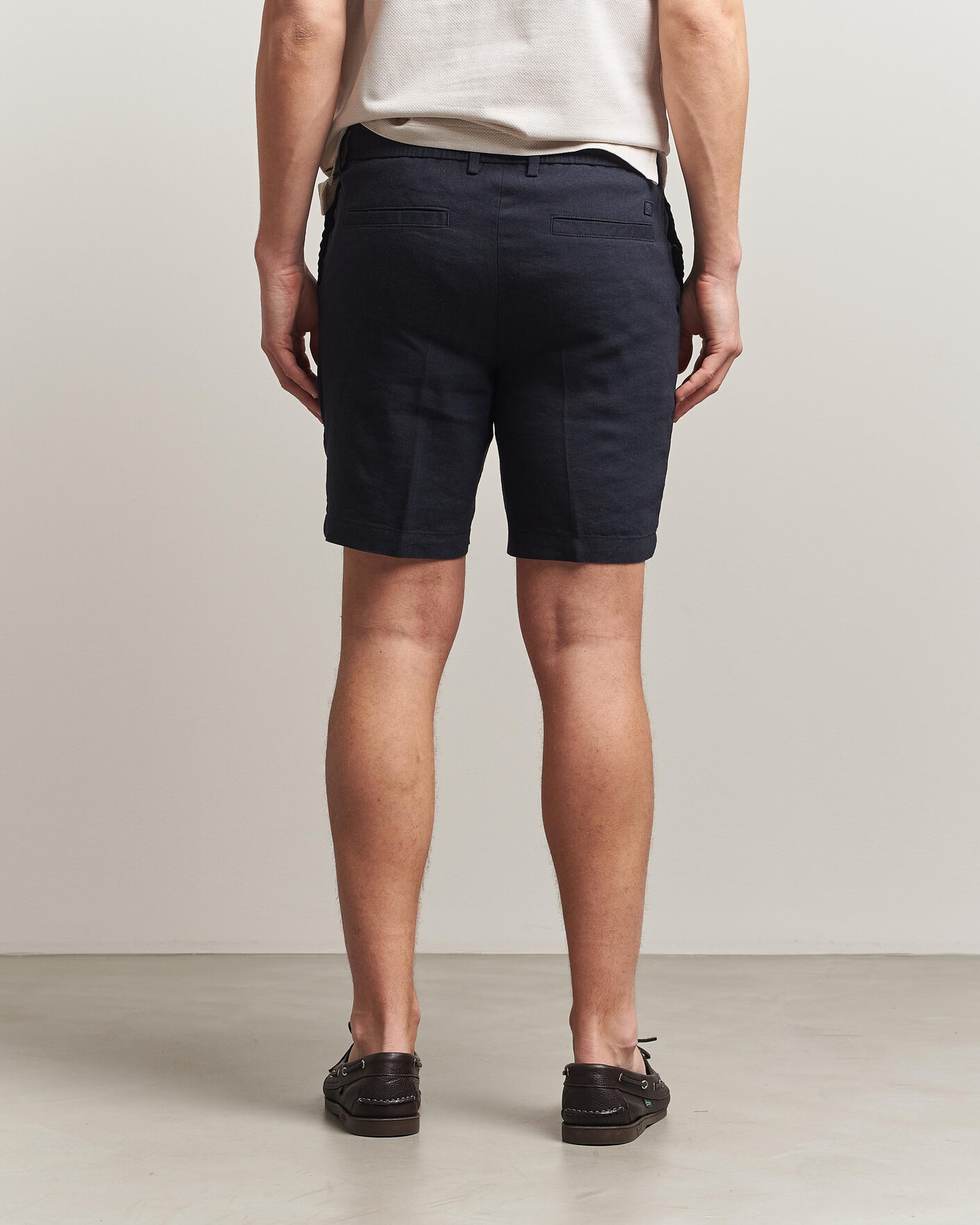 Homme | Shorts | BOSS BLACK | Kane Linen Drawstring Shorts Dark Blue