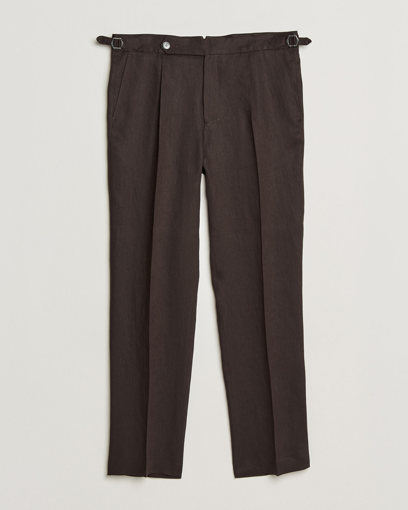 Homme | Pantalons | BOSS BLACK | Perino Linen Suit Trousers Dark Brown