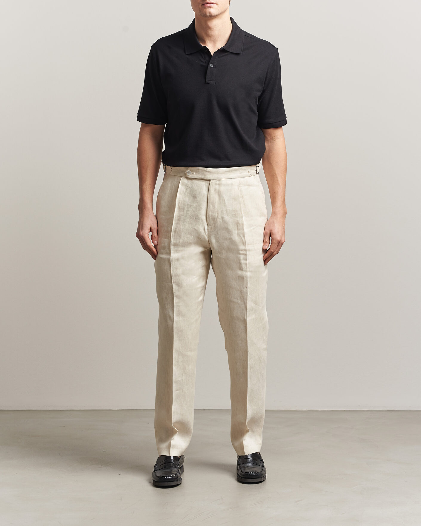 Homme | Pantalons | BOSS BLACK | Perino Linen Suit Trousers Open Beige