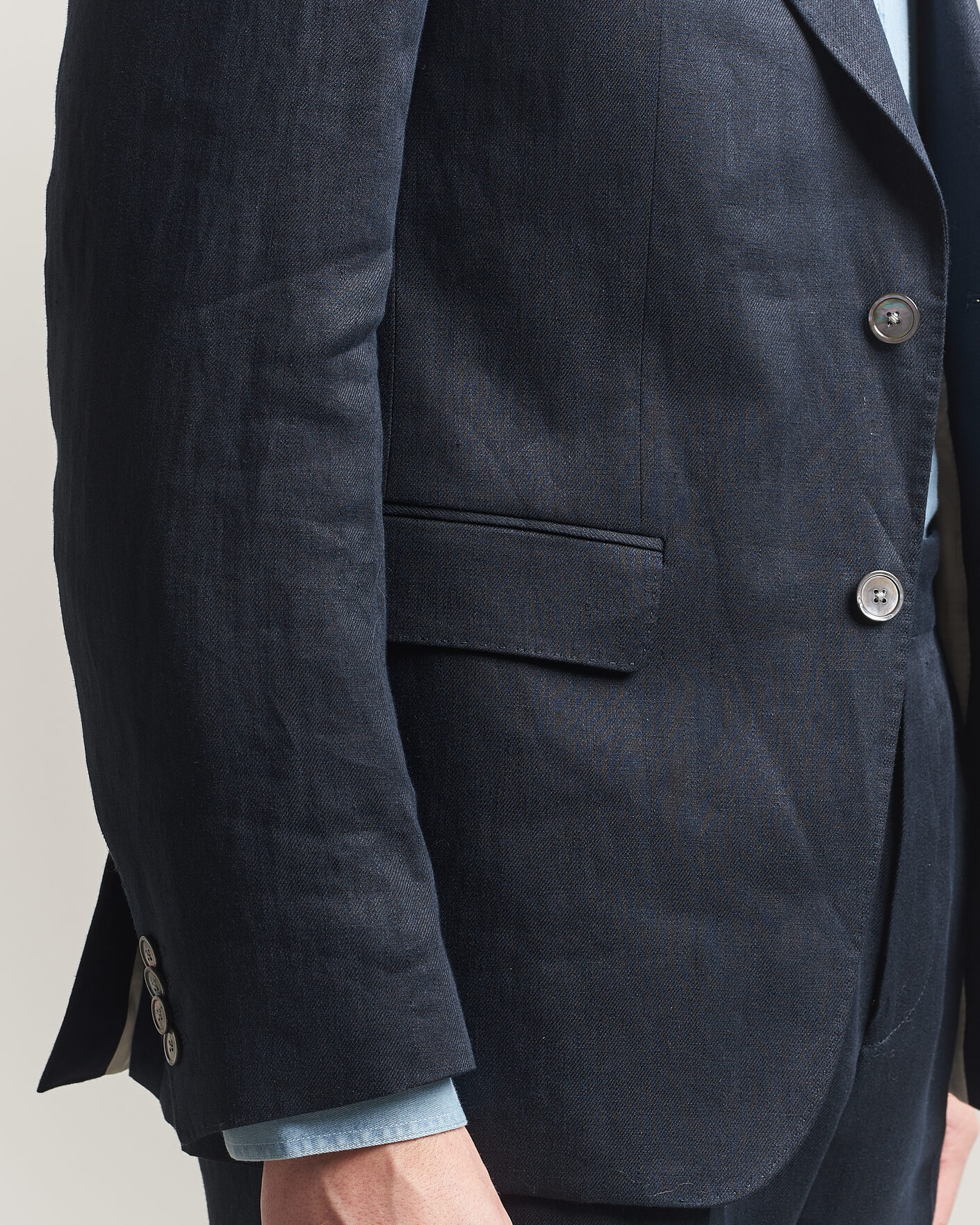 Homme | Blazers | BOSS BLACK | Hutson Linen Suit Blazer Dark Blue