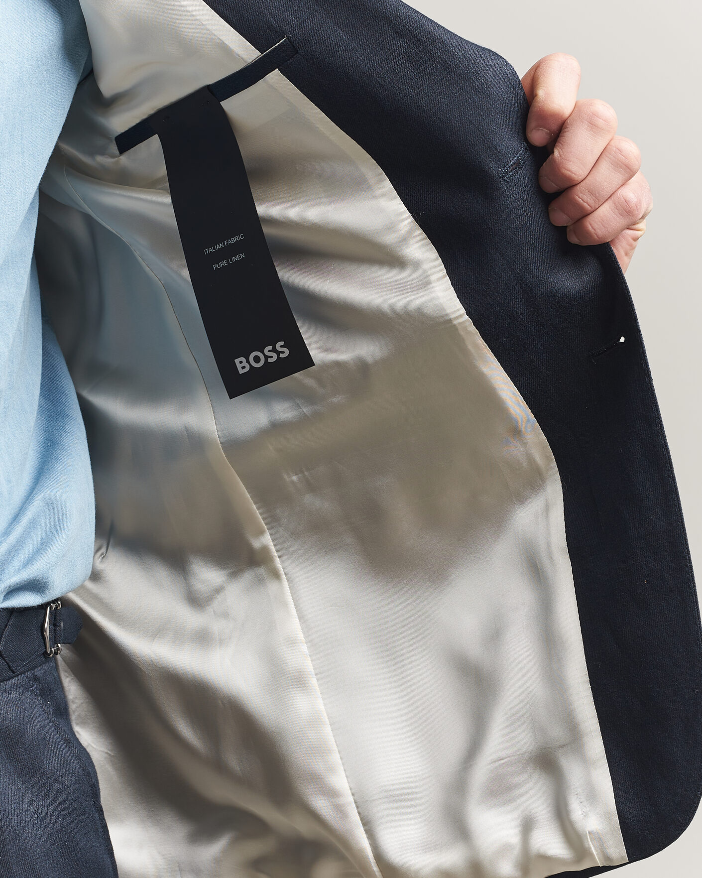 Homme | Blazers | BOSS BLACK | Hutson Linen Suit Blazer Dark Blue