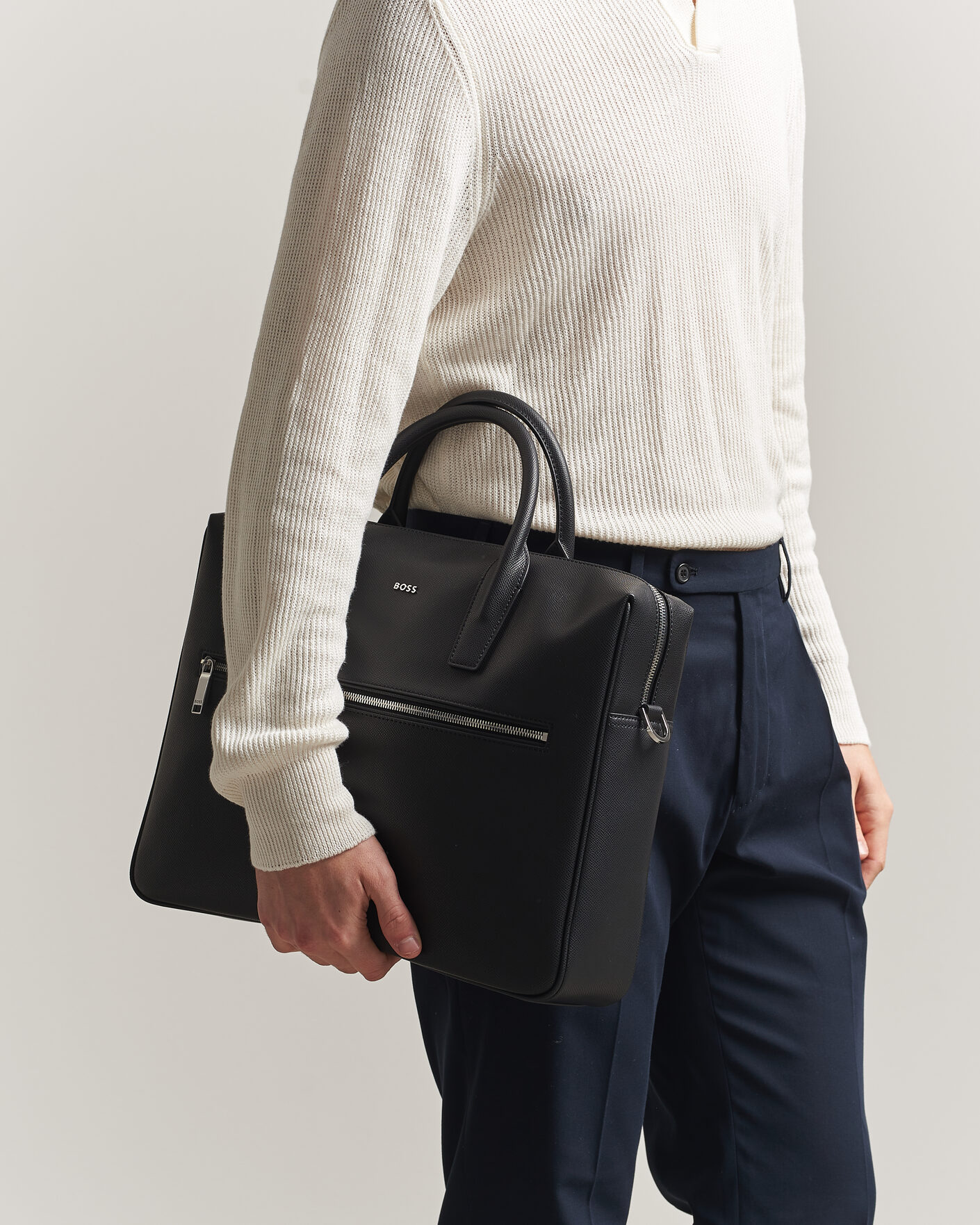 Homme | Sacs | BOSS BLACK | Daxter Leather Briefcase Black