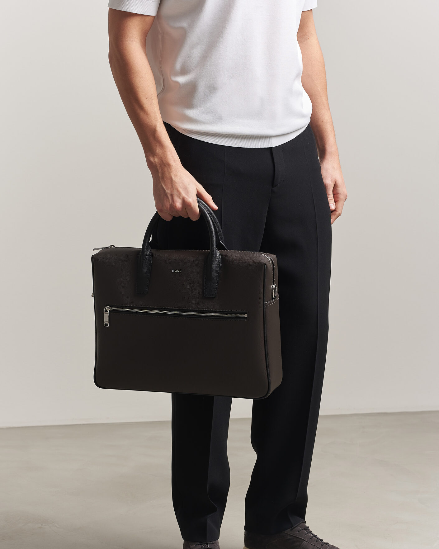 Homme | Sacs | BOSS BLACK | Daxter Leather Briefcase Dark Brown