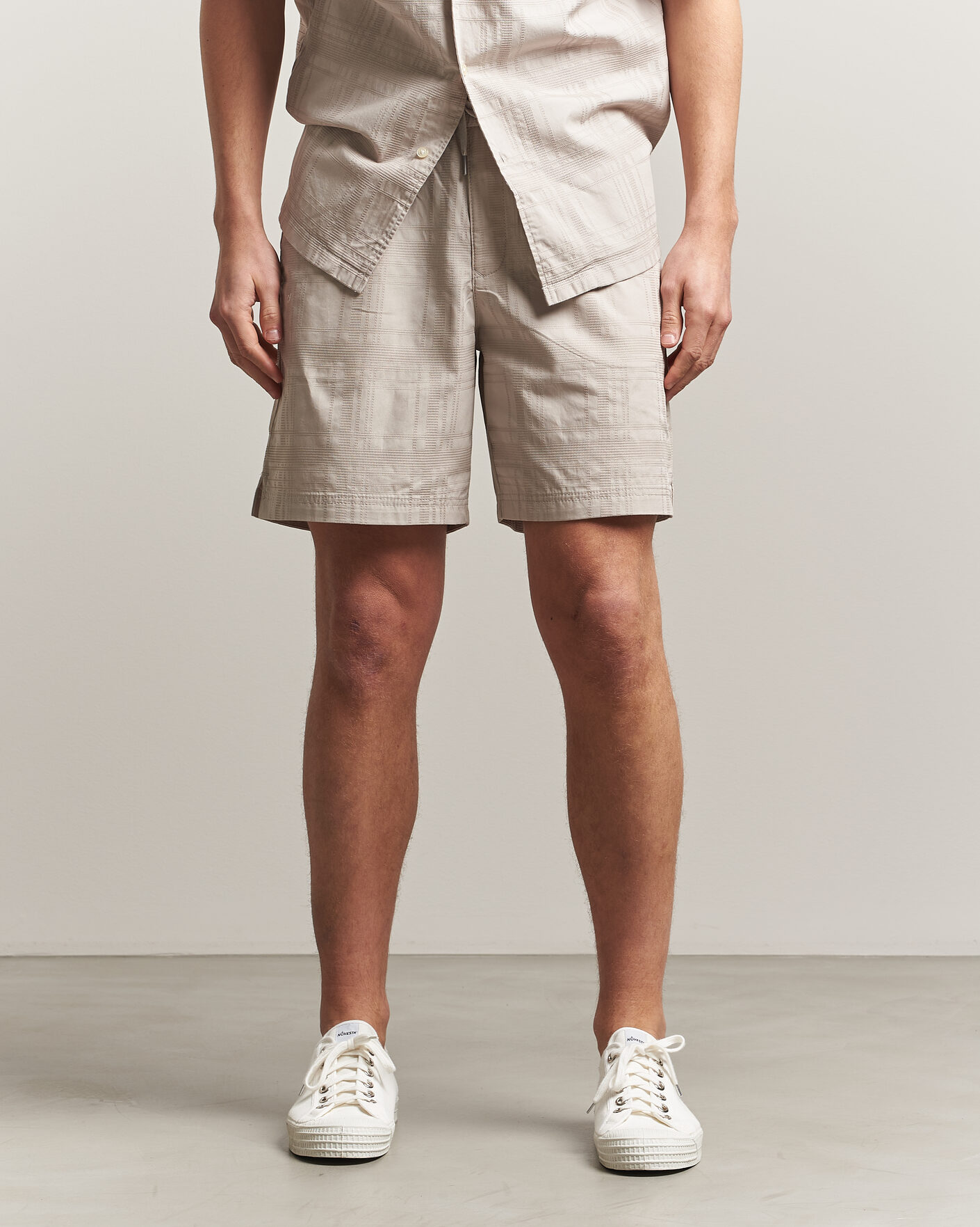 Homme | Shorts | BOSS ORANGE | Sandrew Cotton Drawstring Shorts Open Grey