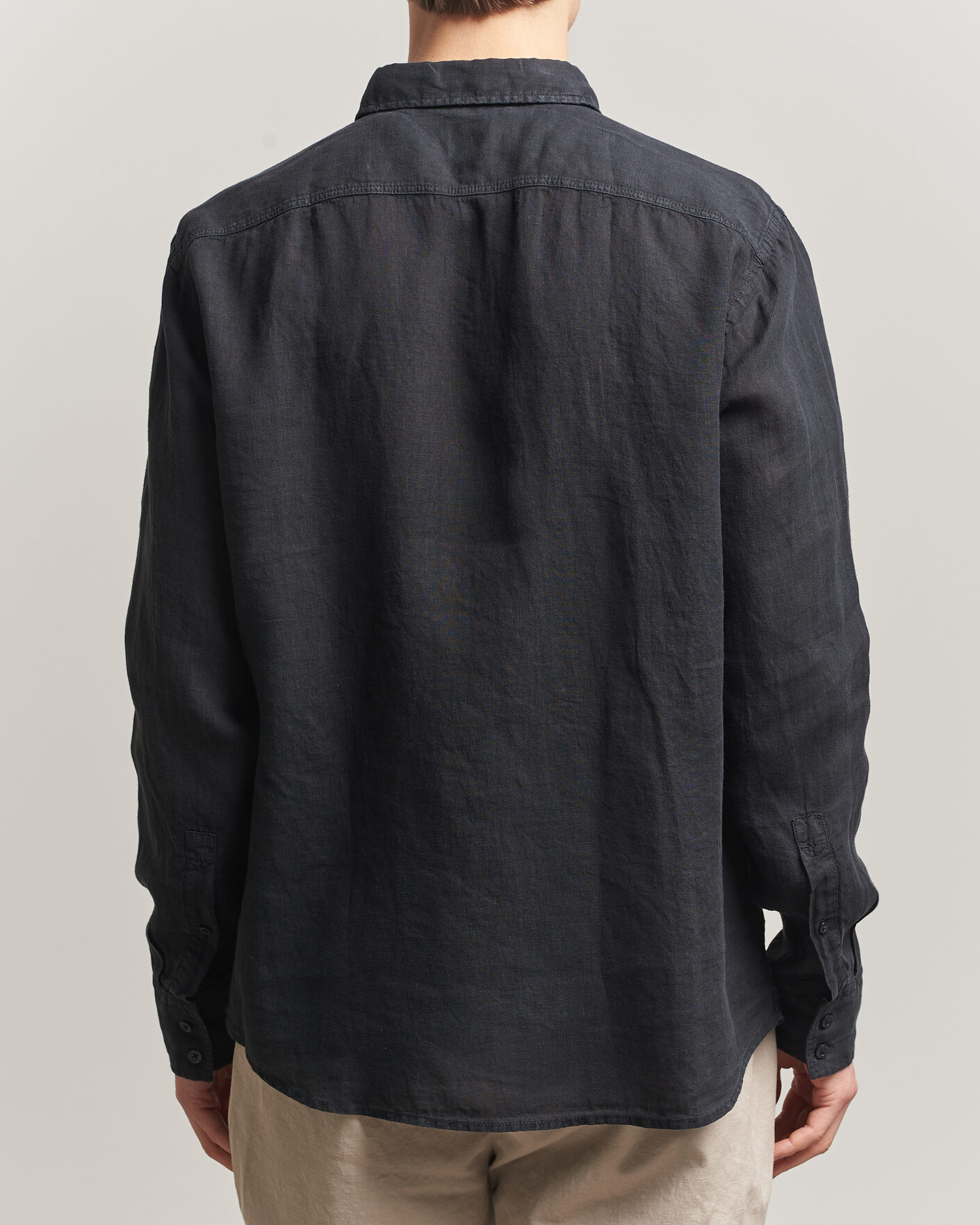 Homme | Chemises | BOSS ORANGE | Relegant Linen Shirt Black