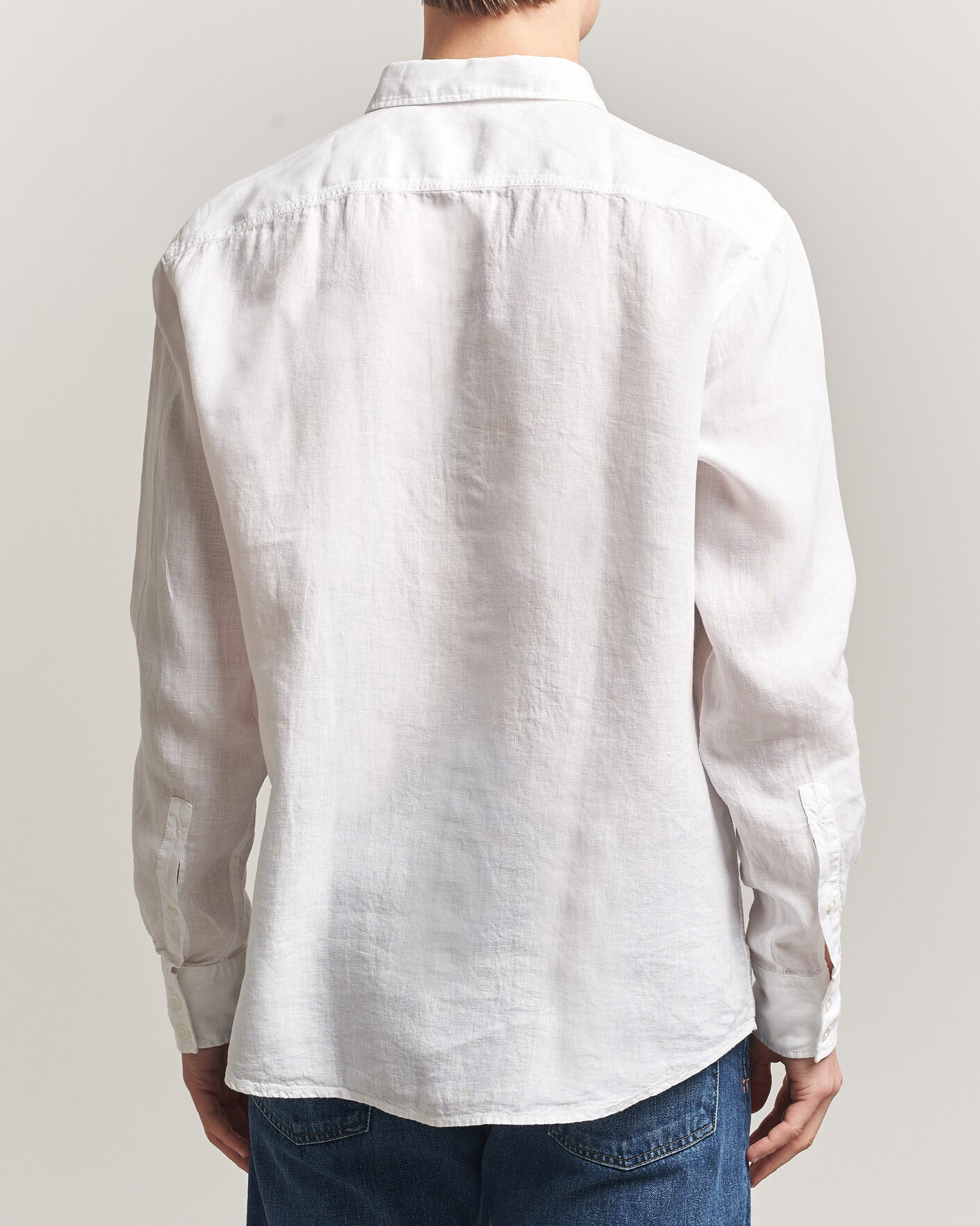 Homme | Chemises | BOSS ORANGE | Relegant Linen Shirt White