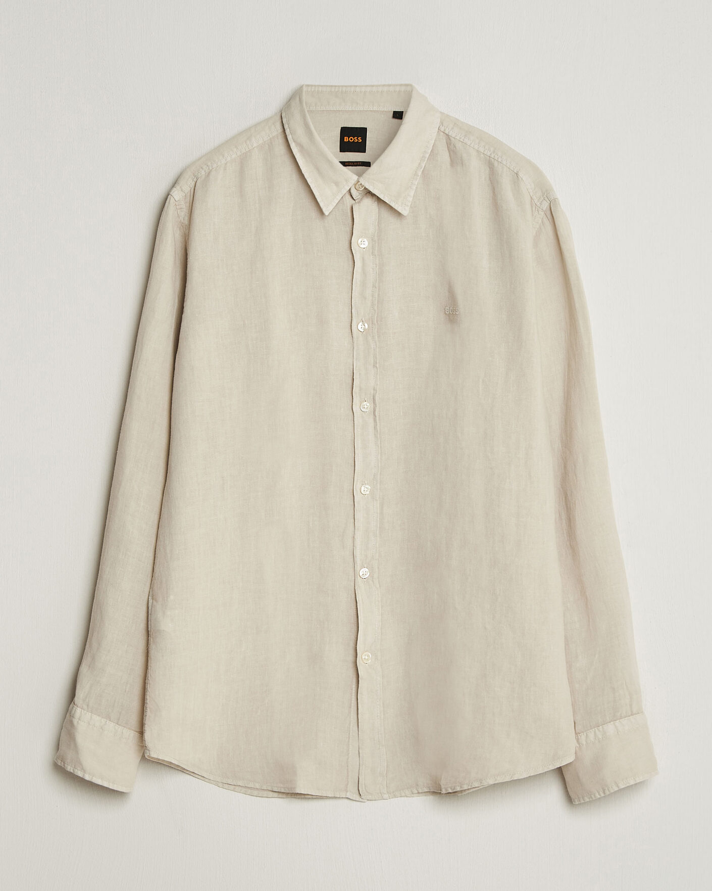 Homme | Chemises | BOSS ORANGE | Relegant Linen Shirt Light Beige