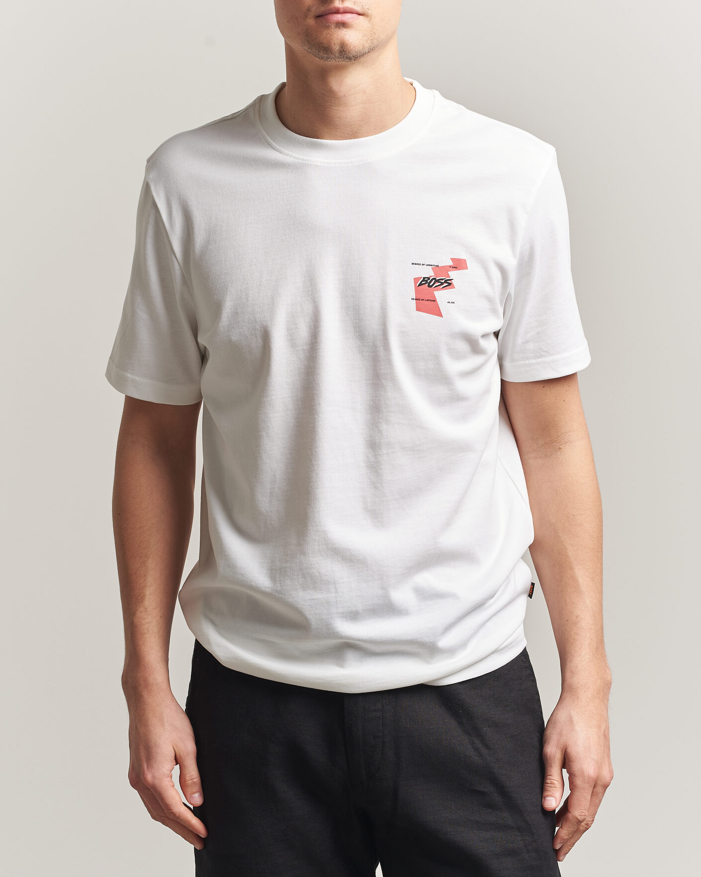 Homme | T-shirts | BOSS ORANGE | Movement Printed Crew Neck T-Shirt Natural