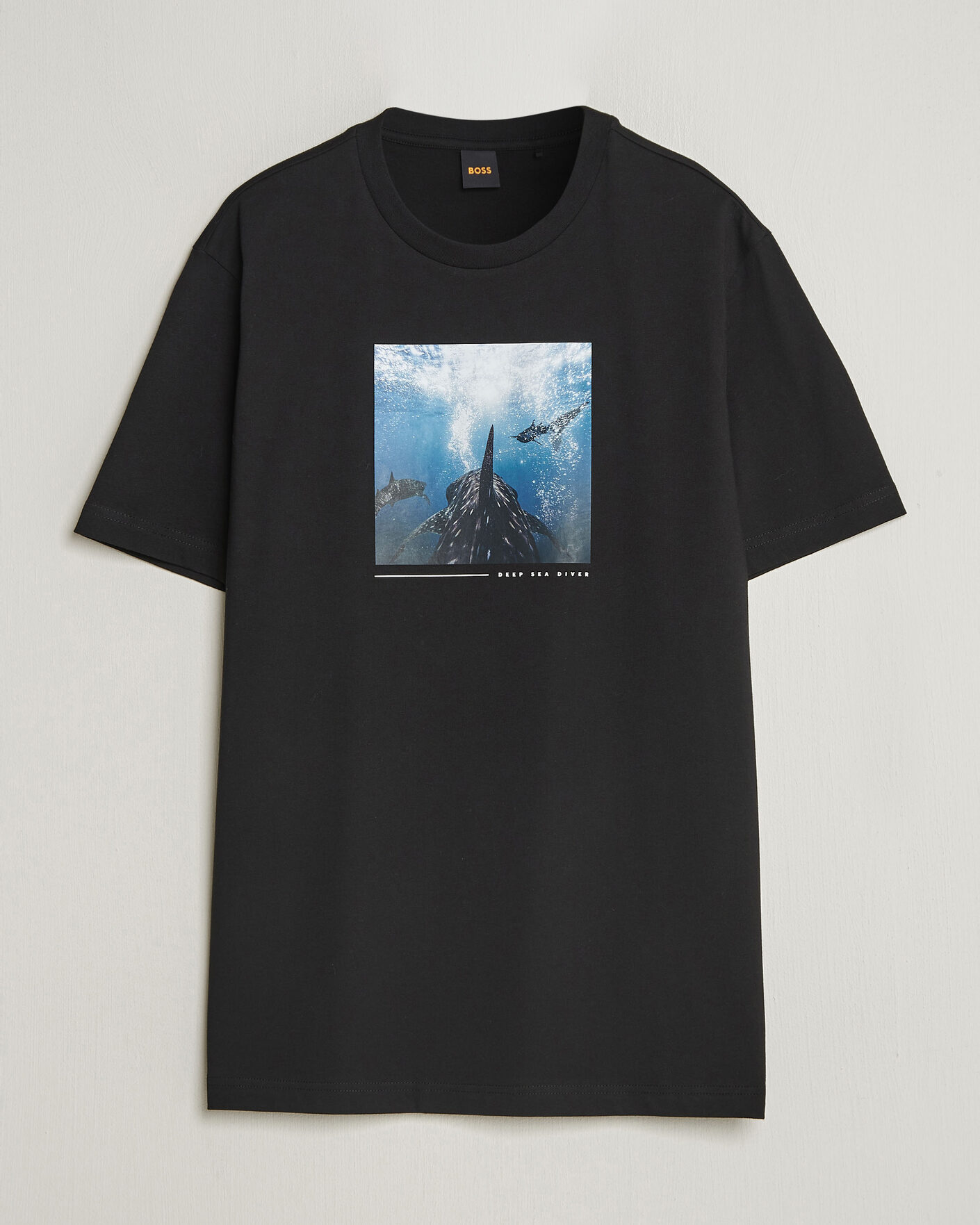 Homme | T-shirts | BOSS ORANGE | Creature Printed Crew Neck T-Shirt Black