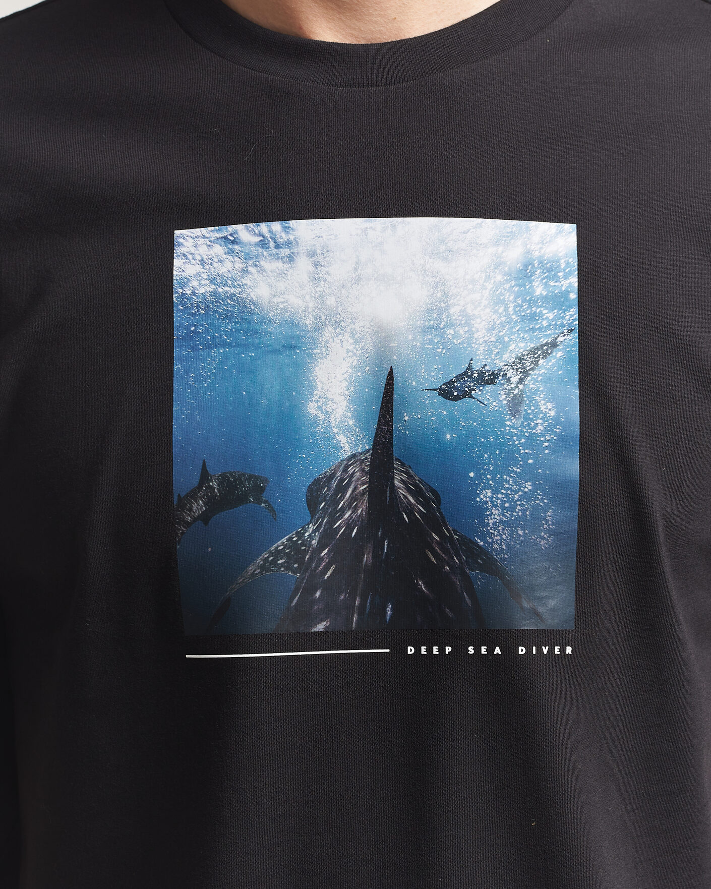 Homme | T-shirts | BOSS ORANGE | Creature Printed Crew Neck T-Shirt Black