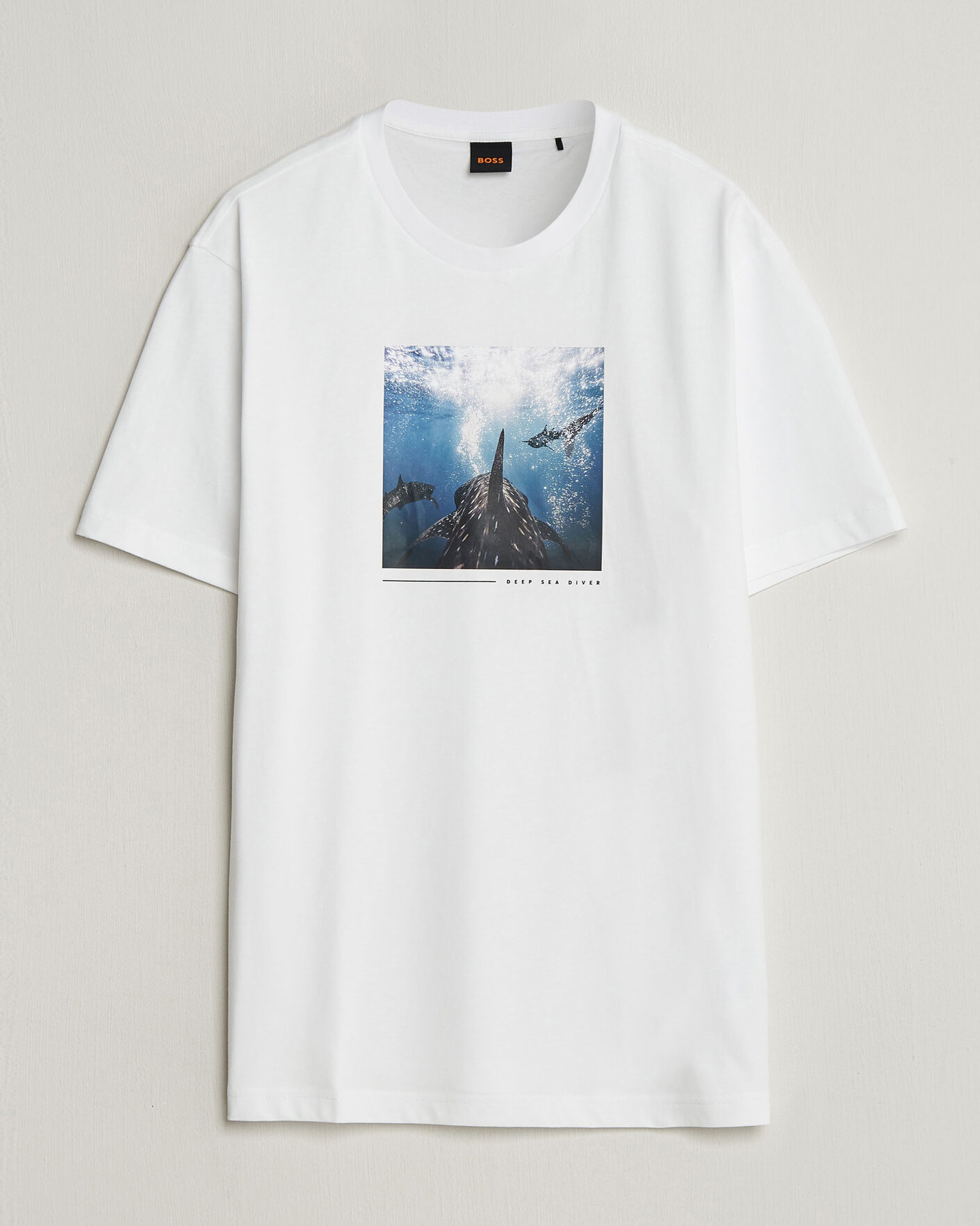 Homme | T-shirts | BOSS ORANGE | Creature Printed Crew Neck T-Shirt Natural