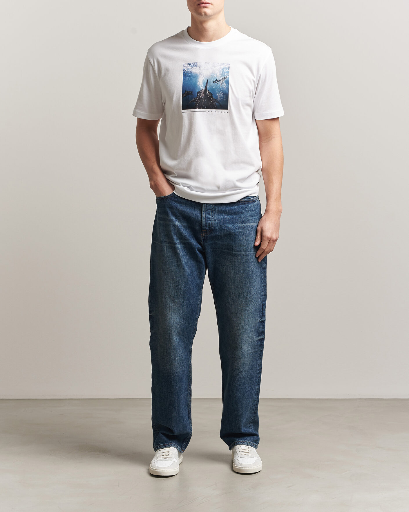 Homme | T-shirts | BOSS ORANGE | Creature Printed Crew Neck T-Shirt Natural