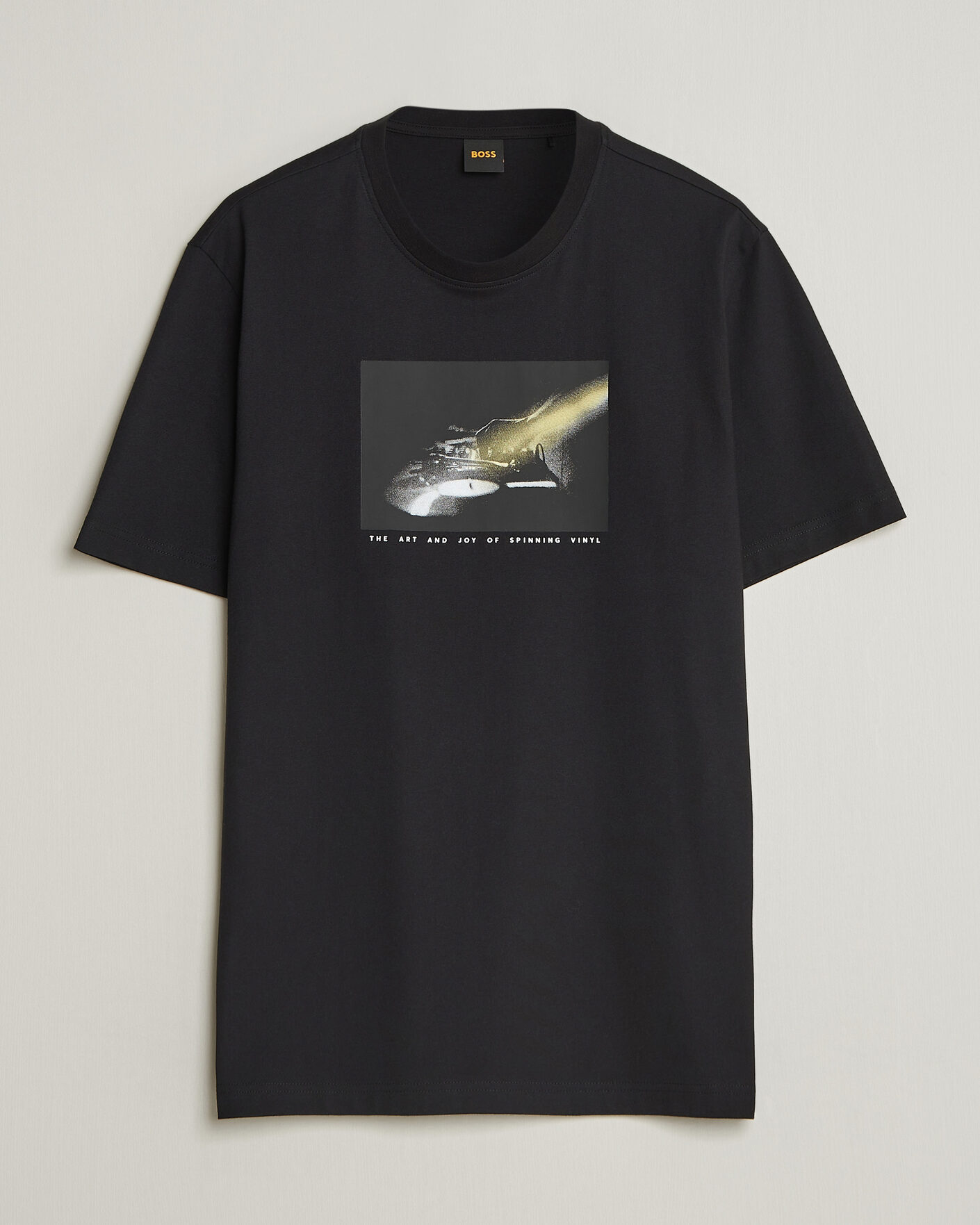 Homme | T-shirts | BOSS ORANGE | DJ Printed Crew Neck T-Shirt Black