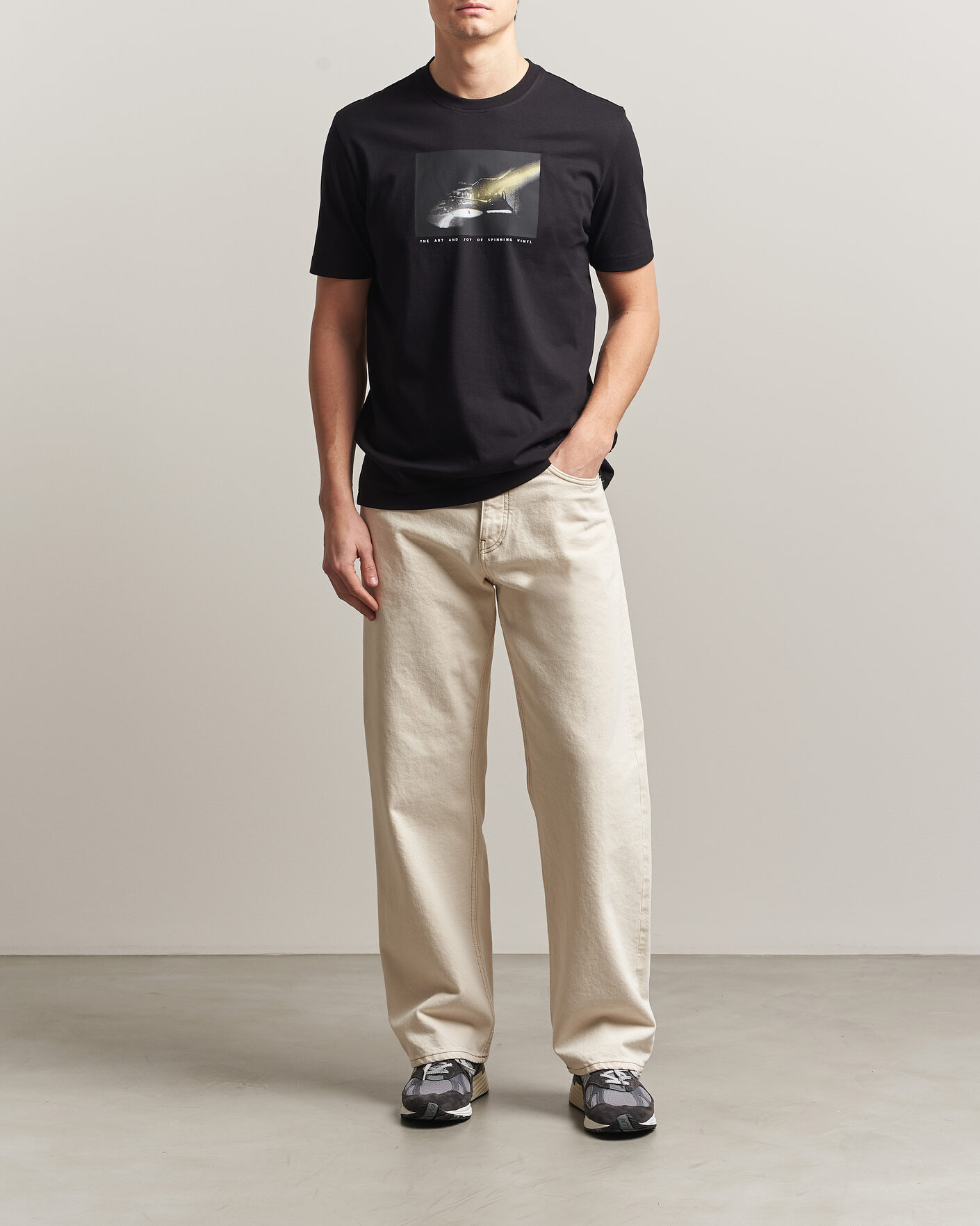 Homme | T-shirts | BOSS ORANGE | DJ Printed Crew Neck T-Shirt Black