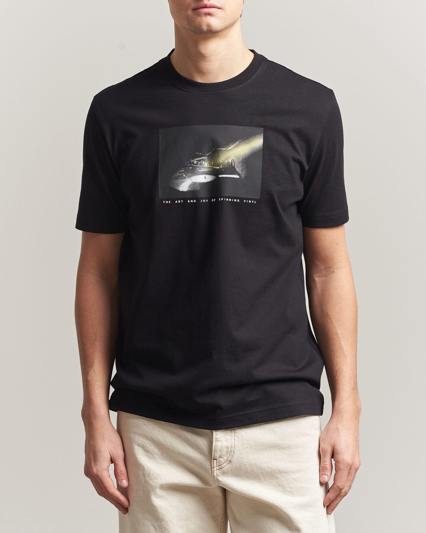 Homme | T-shirts | BOSS ORANGE | DJ Printed Crew Neck T-Shirt Black