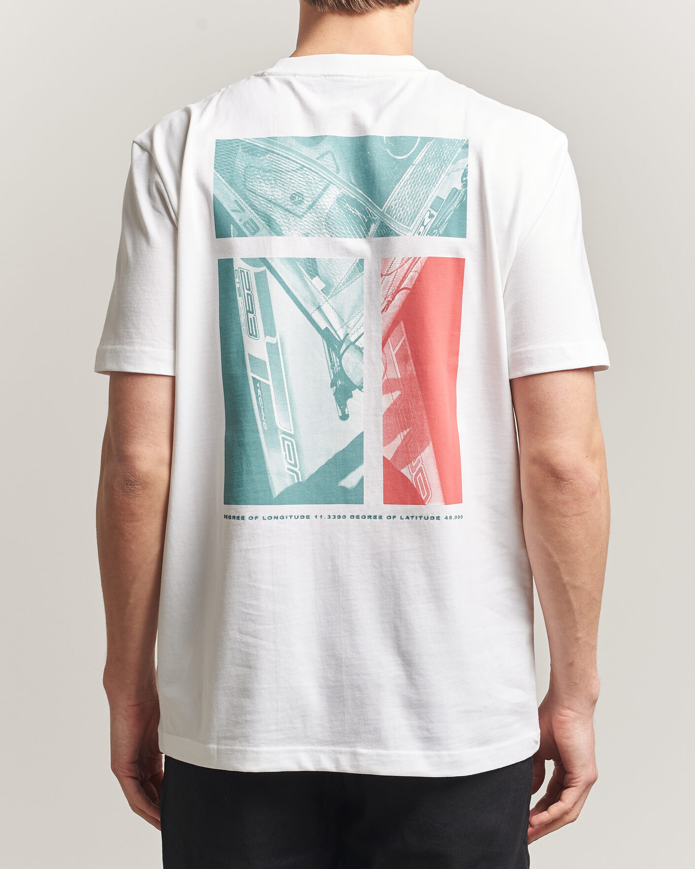 Homme | T-shirts | BOSS ORANGE | Groove Printed Crew Neck T-Shirt White