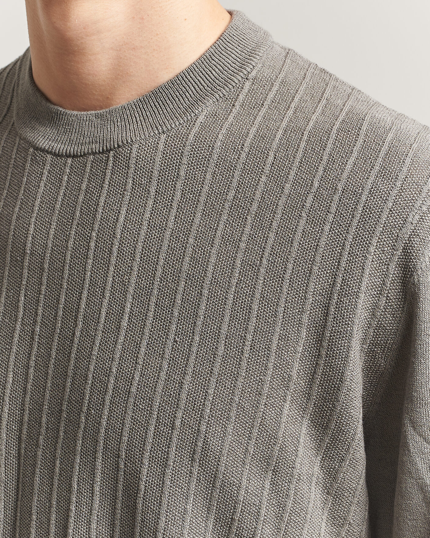 Homme | T-shirts | BOSS ORANGE | Kajordino Linen/Cotton Knitted T-Shirt Green